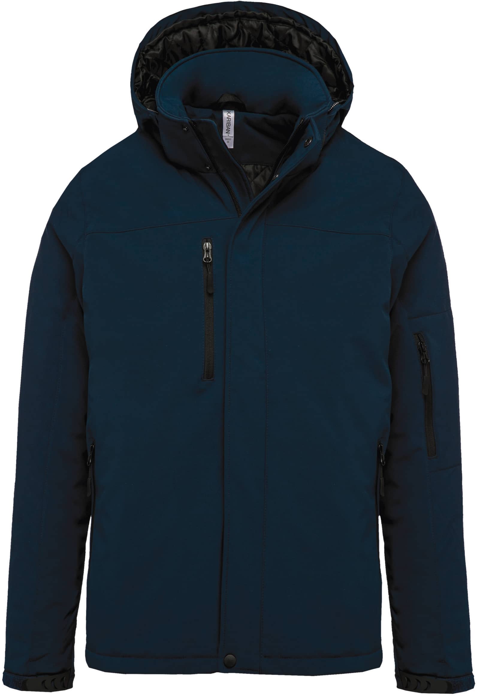Herrenparka Softshell wattiert mit Kapuze