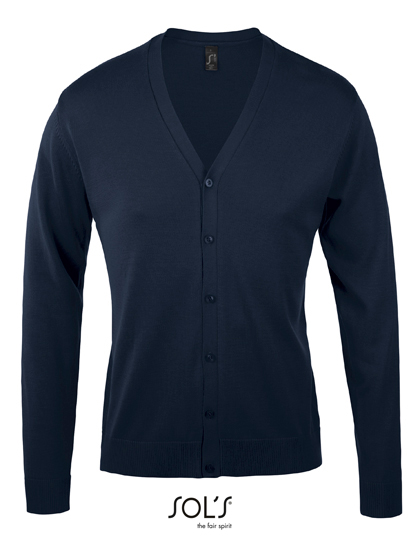 Men´s Golden V-Neck Knitted Cardigan