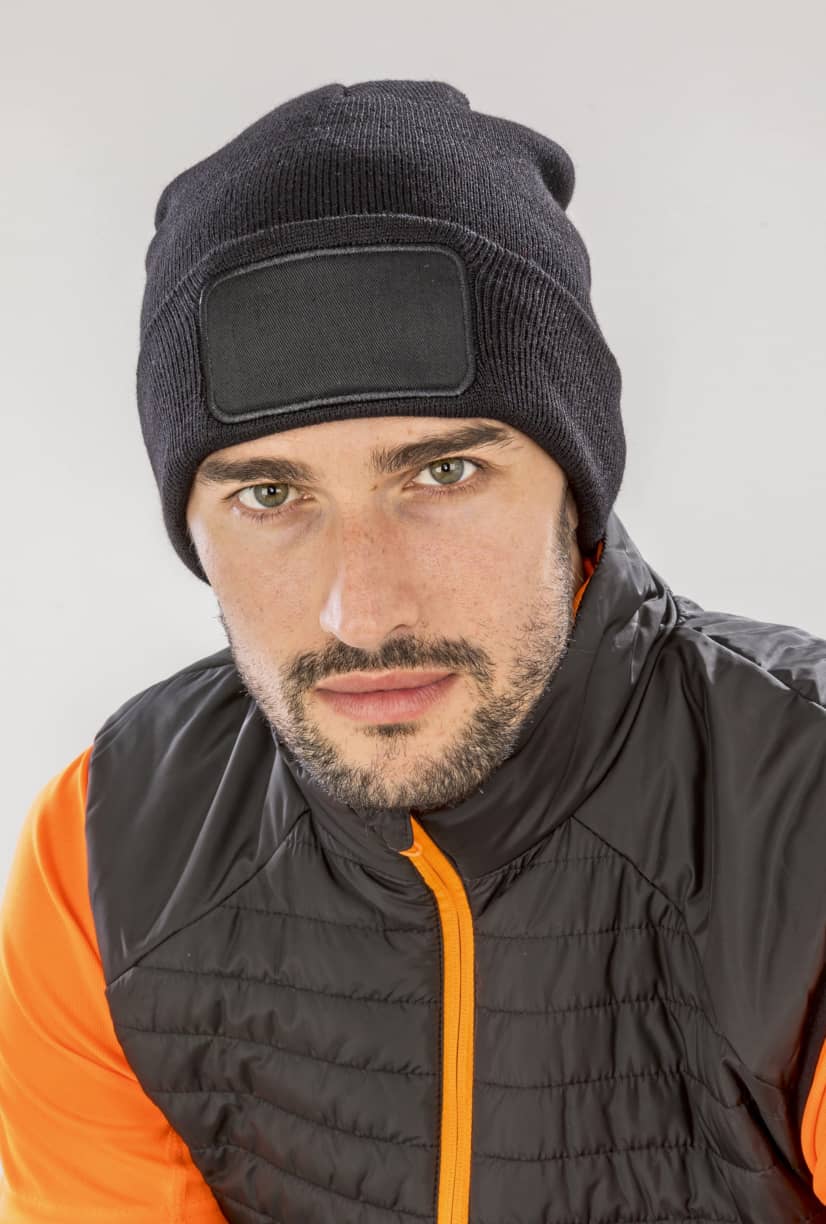 Recycled Double Knit Printers Beanie