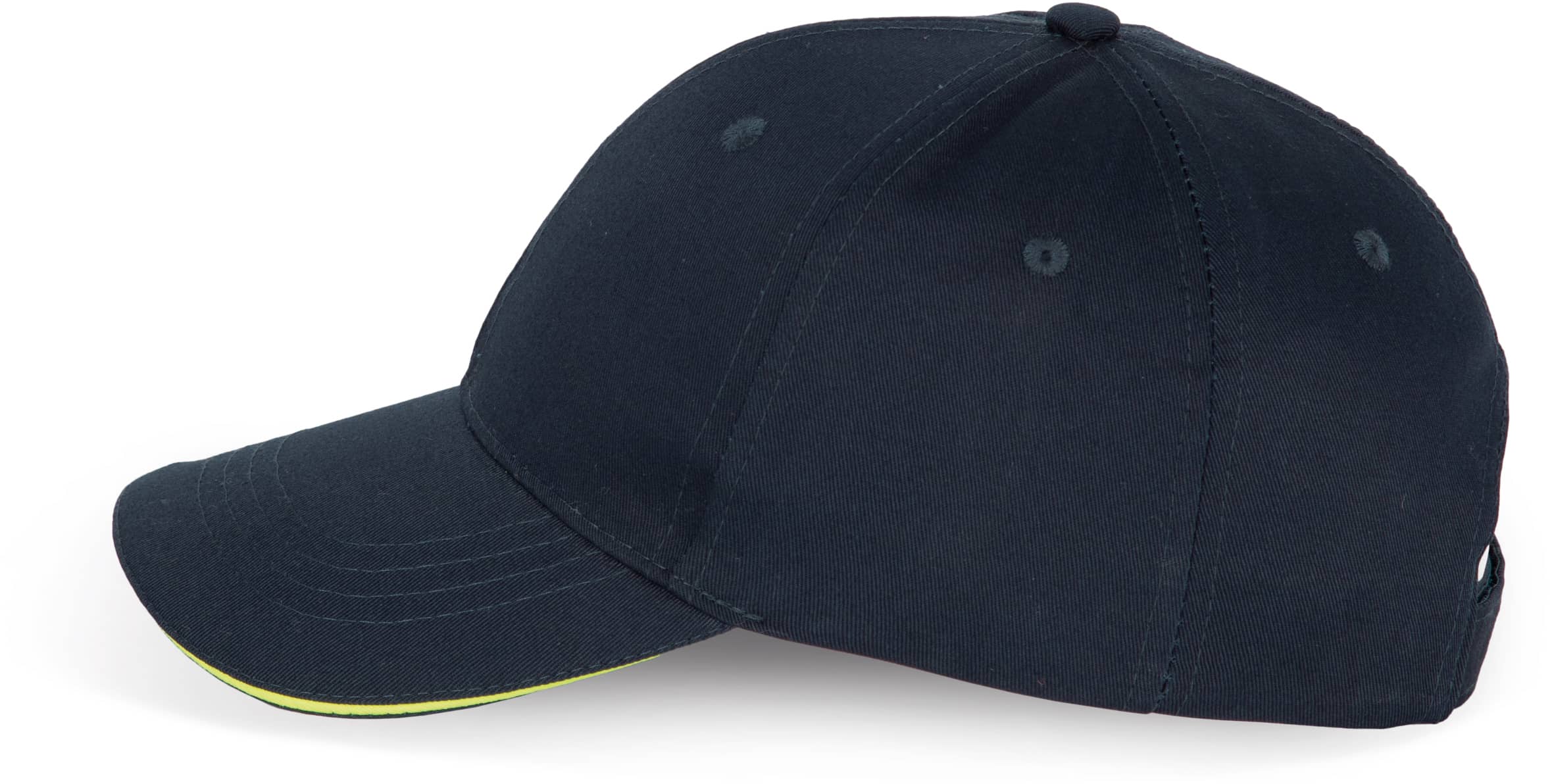6-Panel-Cap mit Kontrast-Sandwichschirm OEKO-TEX® STANDARD 100