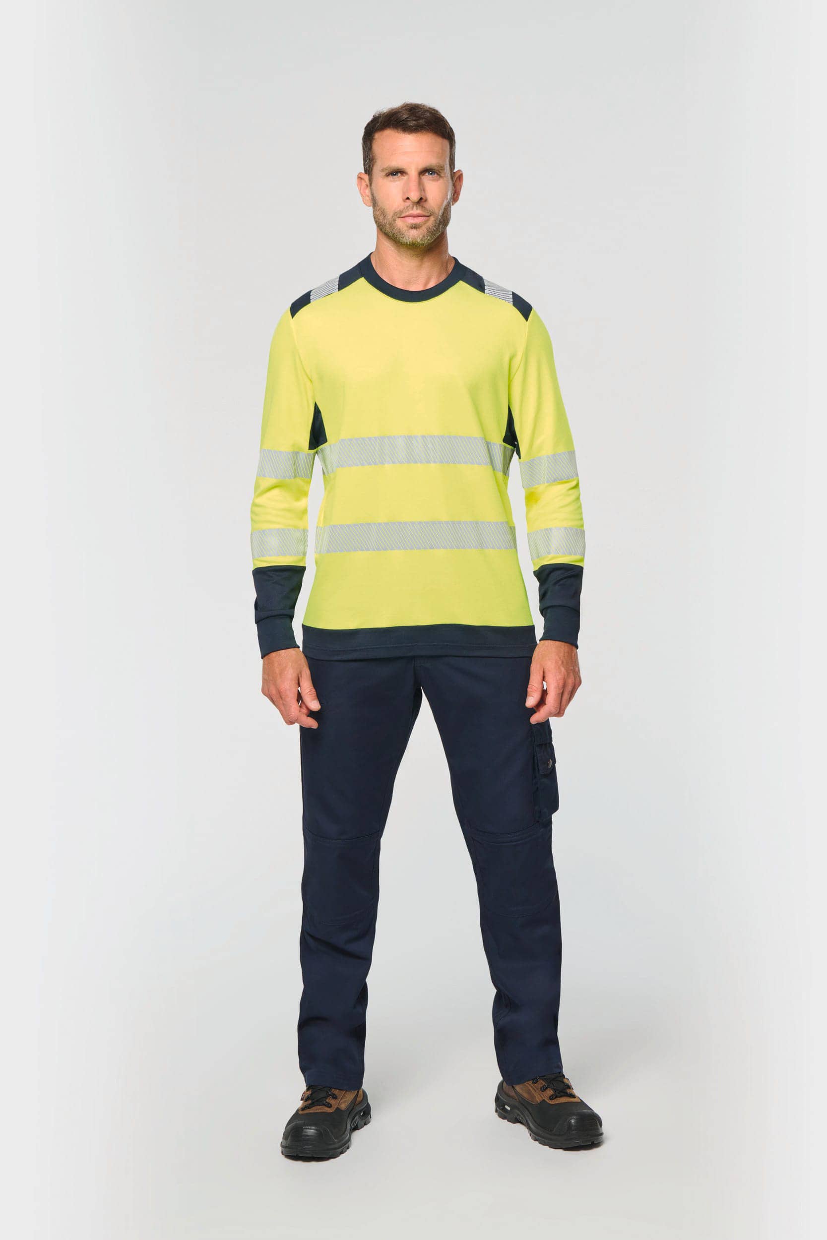 Recyceltes Sicherheits-T-Shirt mit langen Ärmeln