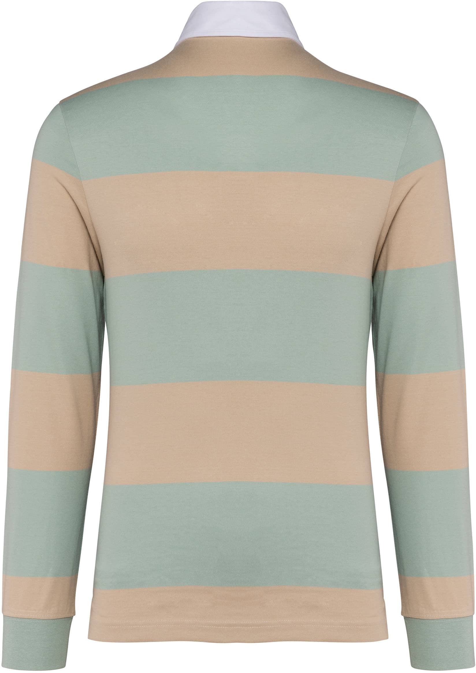 Gestreiftes Polohemd mit langen Ärmeln, Unisex