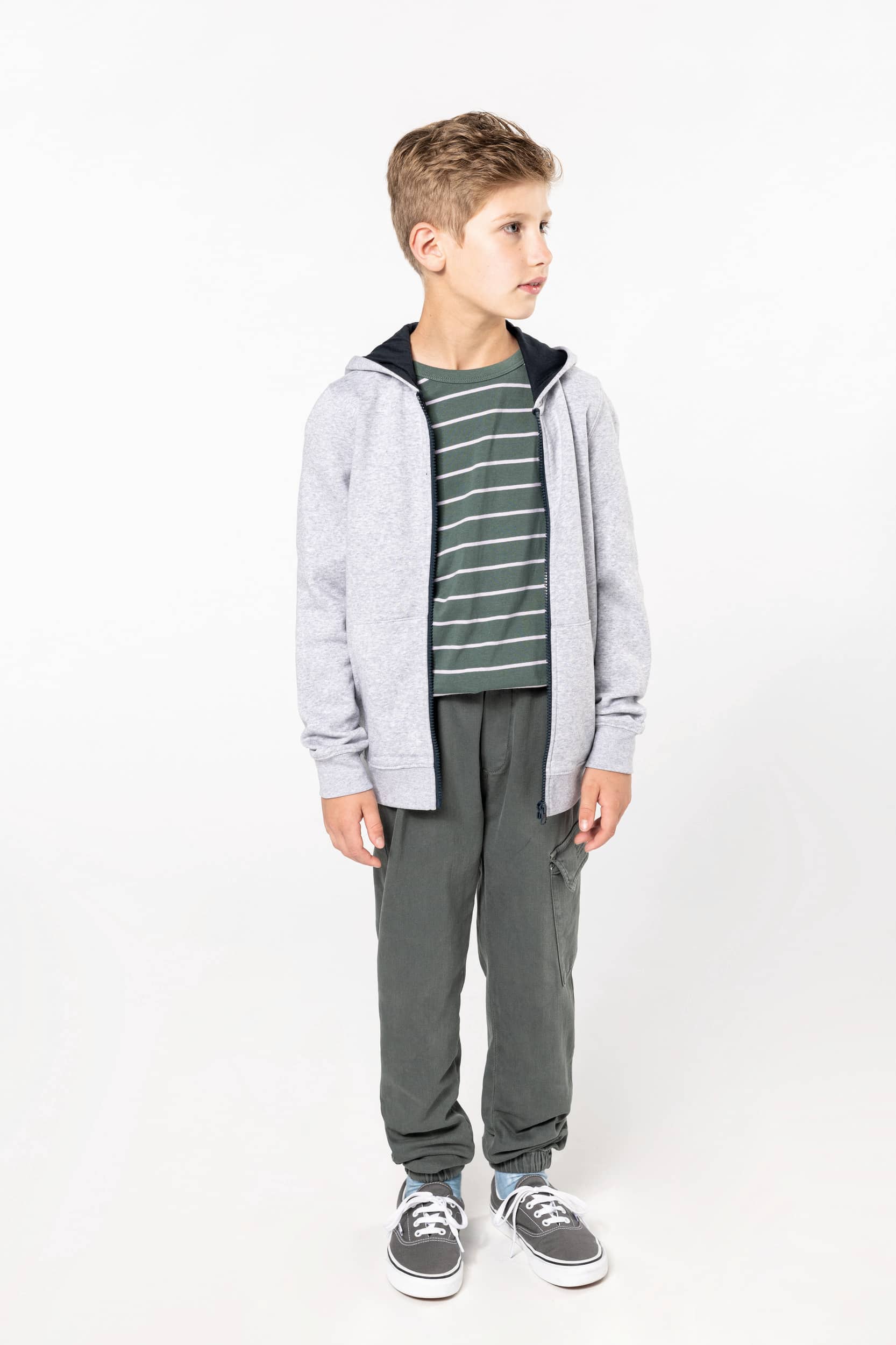 Kinder Kapuzensweatshirt mit Reißverschluss