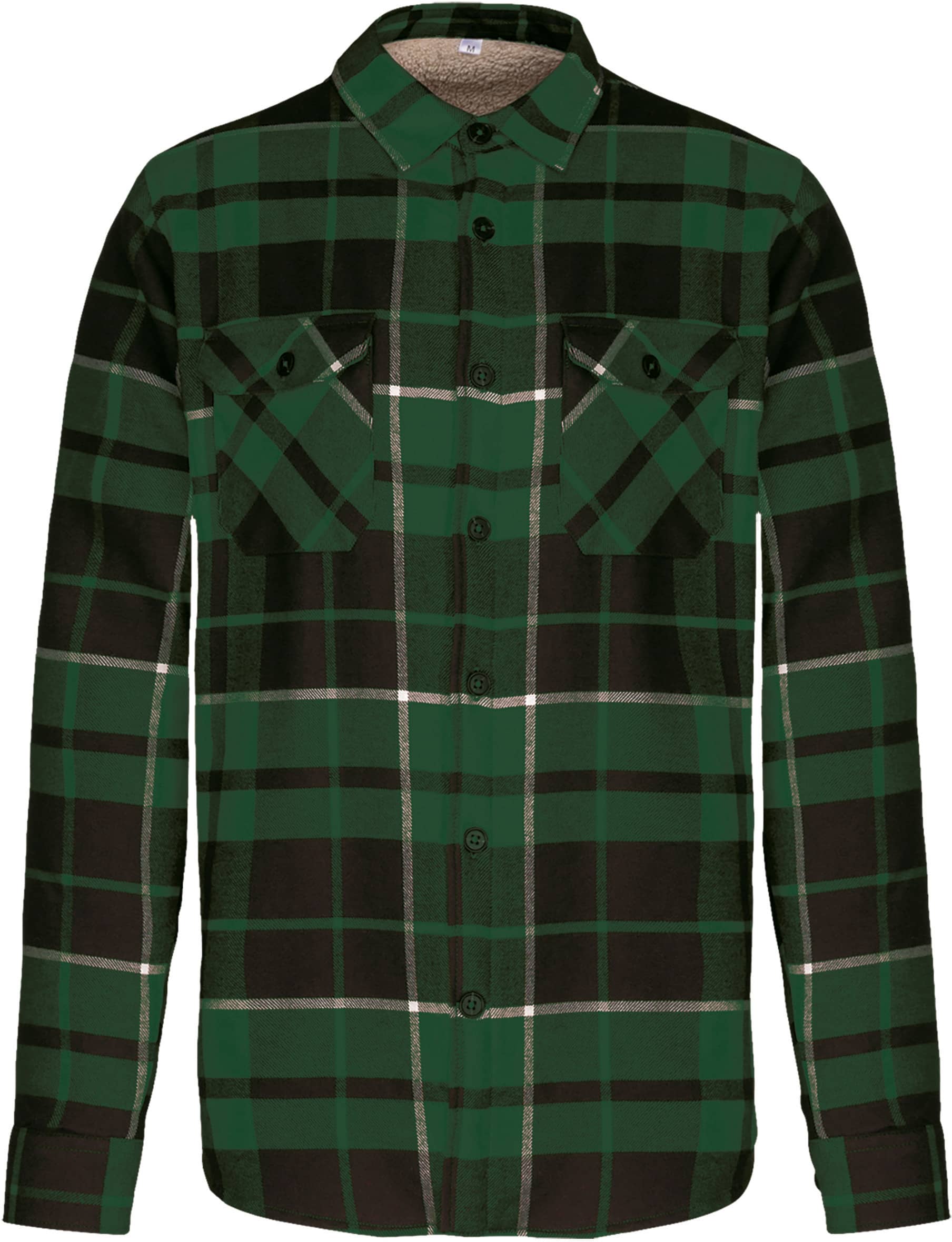 Karo-Hemdjacke mit Sherpa-Futter