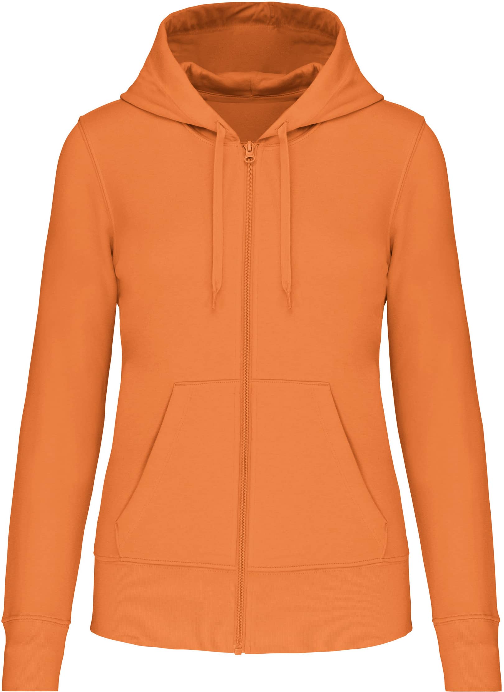Umweltfreundliches Kapuzensweatshirt mit Reißverschluss Damen