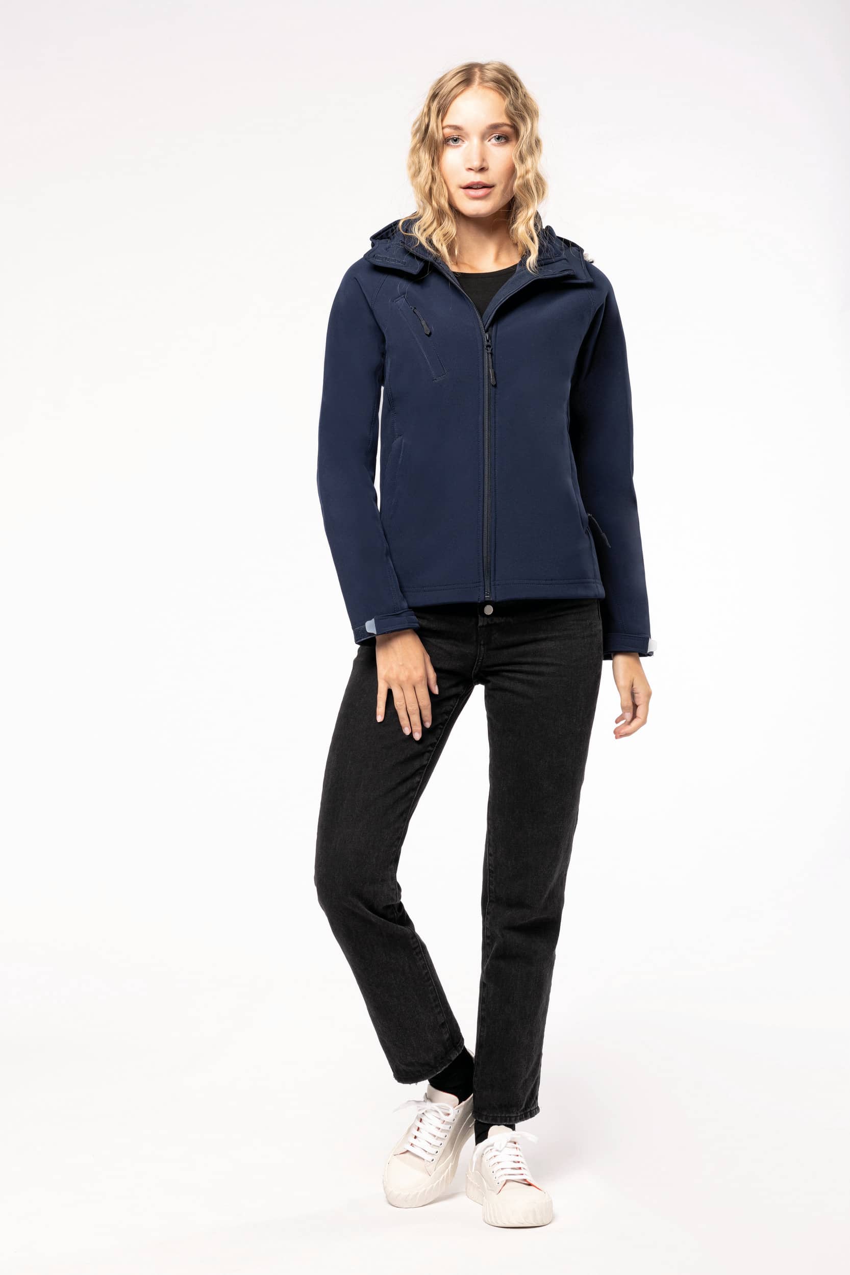 Damen Softshell-Jacke mit Abnehmbare Kapuze