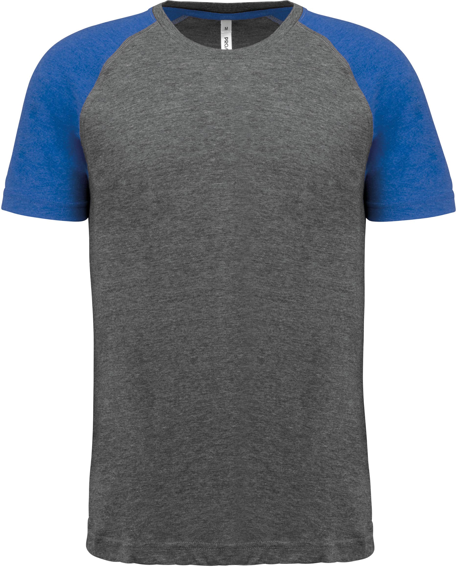 Zweifarbiges Triblend Sport-T-Shirt mit kurzen Ärmeln für Erwachsene