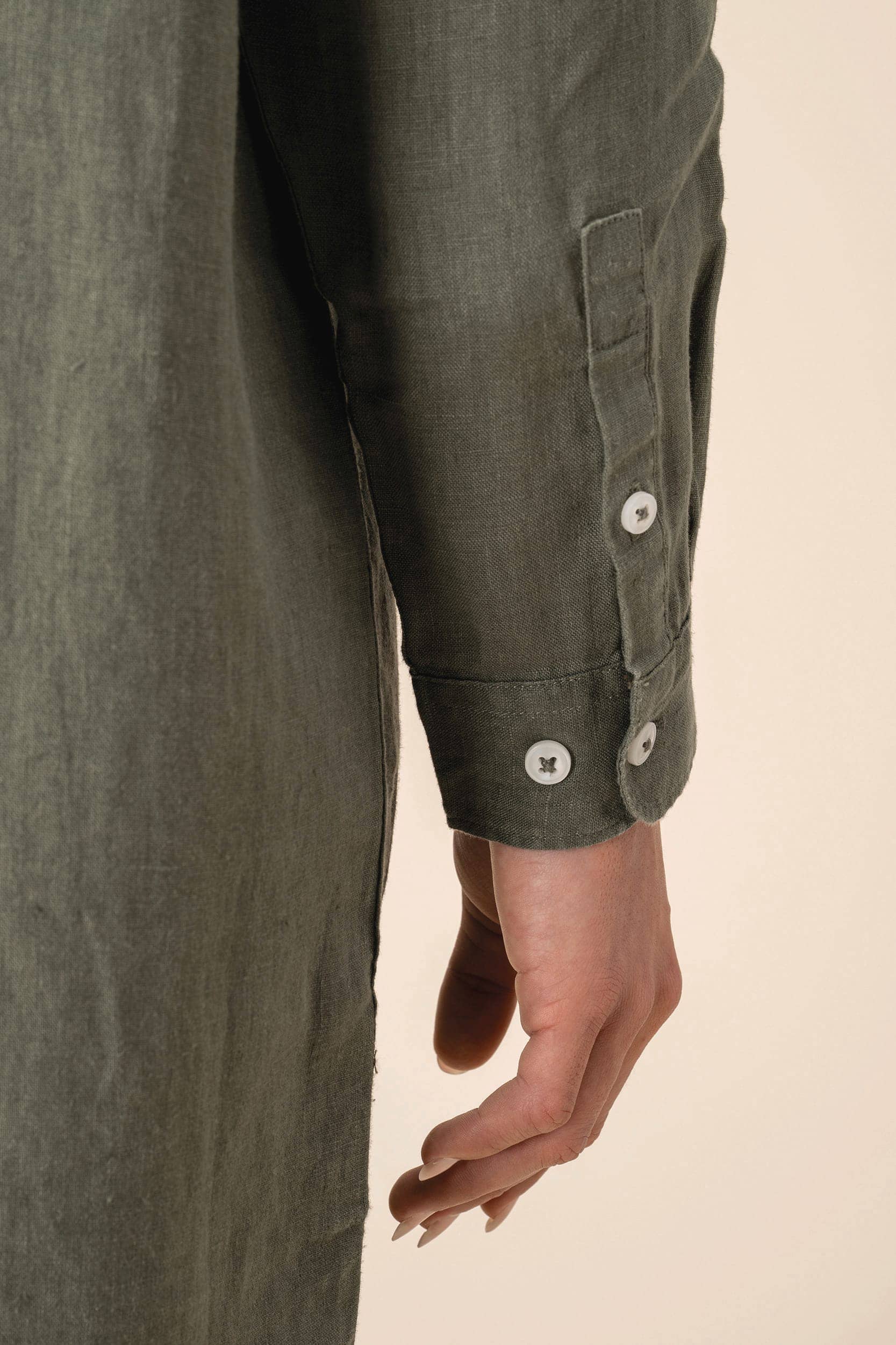 Hemdblusenkleid aus Leinen für Damen