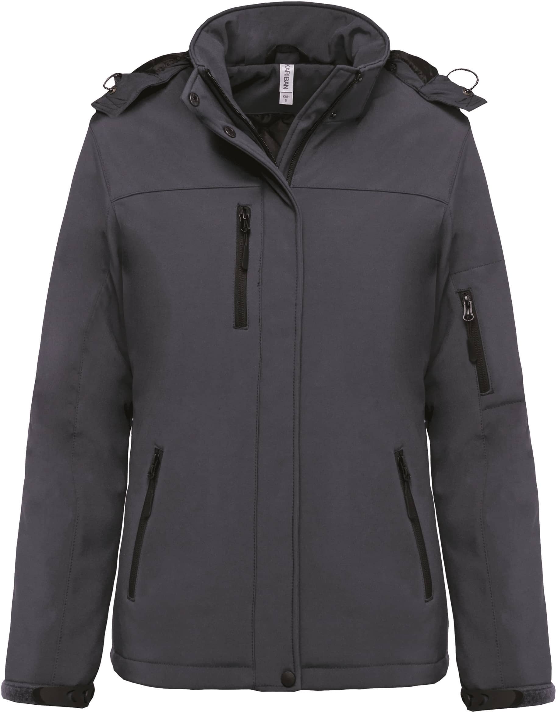 Damenparka Softshell wattiert mit Kapuze