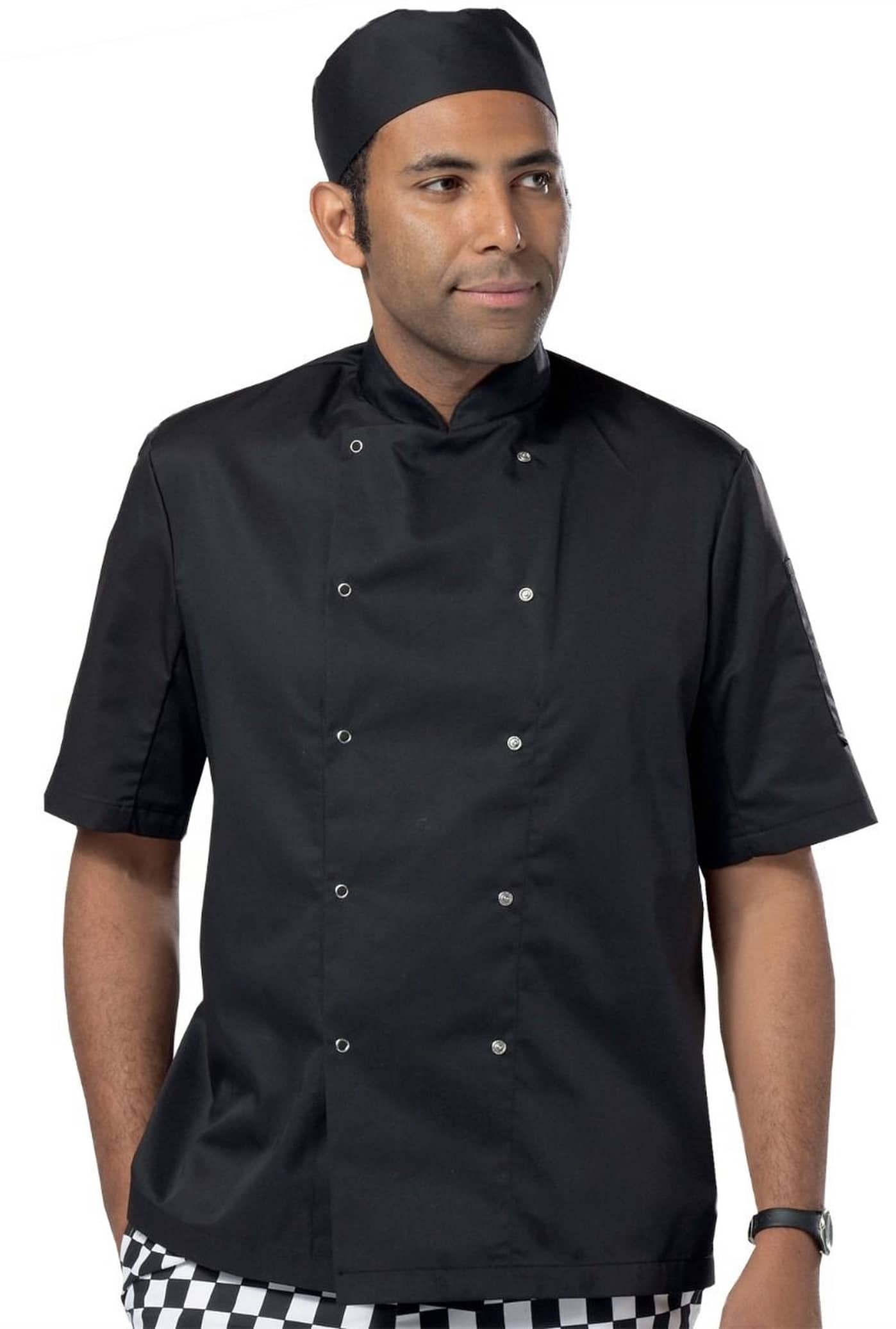 Short Sleeve Snap Stud Fastening Jacket