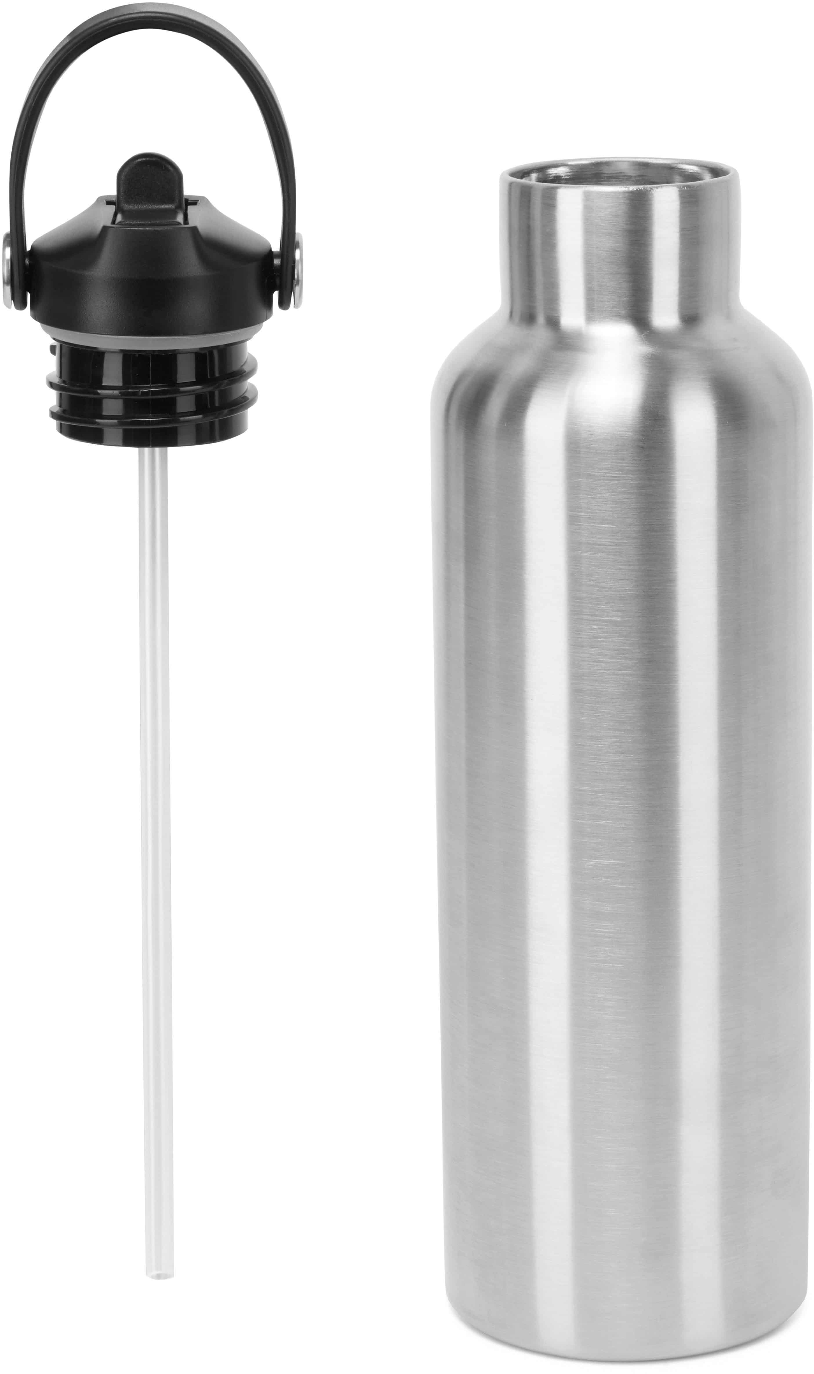 TriDri® Vacuum Sports Water Bottle With Flip Up Straw