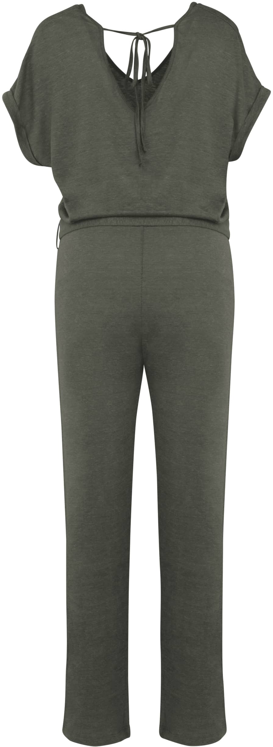 Overall aus Leinenstrickstoff mit kurzen Ärmeln für Damen