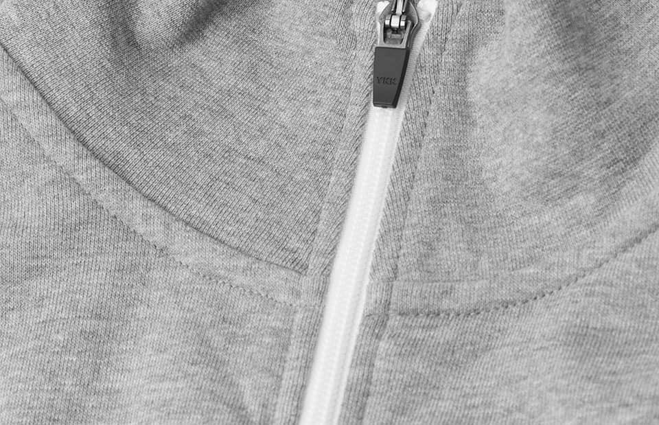 Klassische Kontrast Sweatjacke