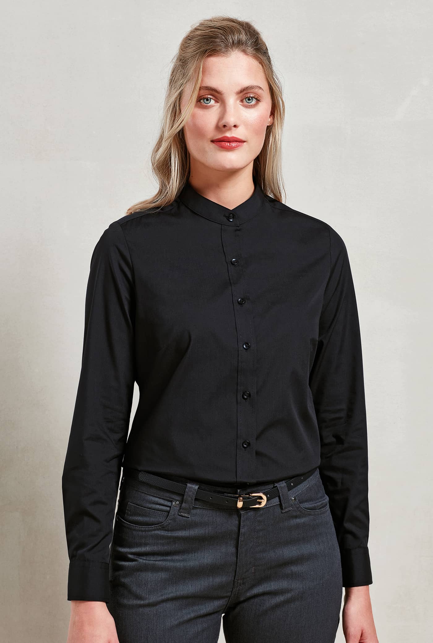 Women´s Banded Collar Grandad Shirt