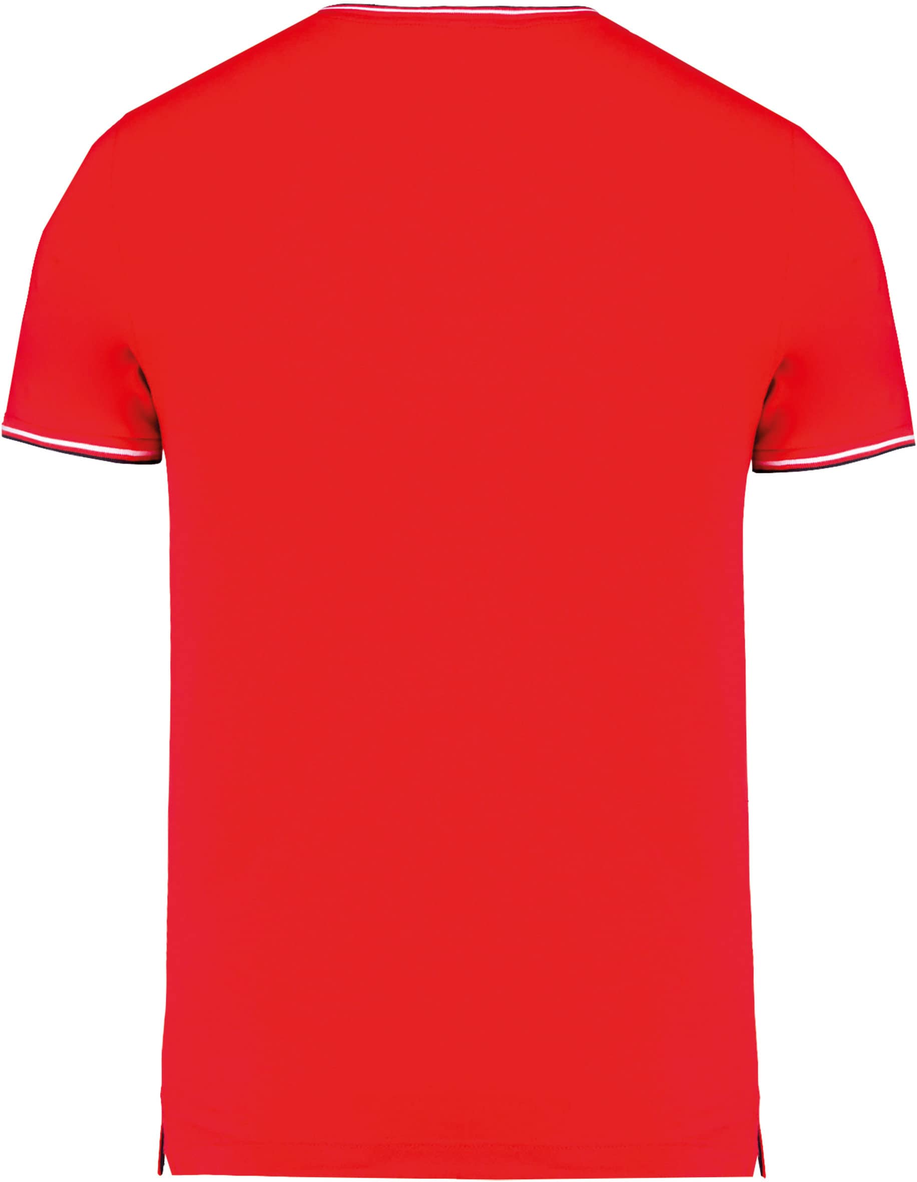 T-Shirt aus Piqué-Trikot mit V-Ausschnitt für Herren
