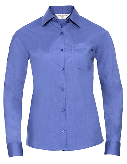 Ladies' Long Sleeve Classic Polycotton Poplin Shirt