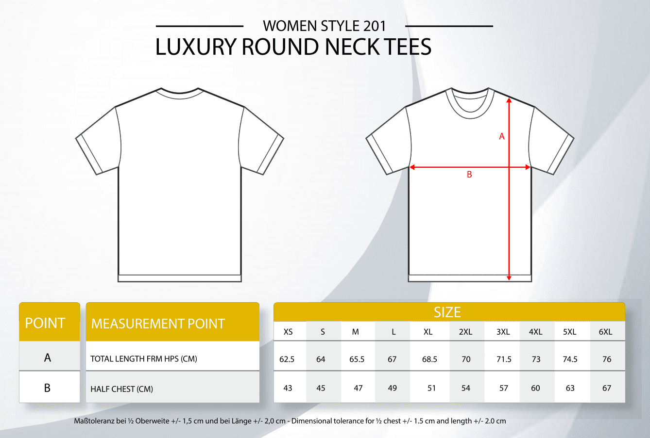 Women´s Luxury Roundneck Tees