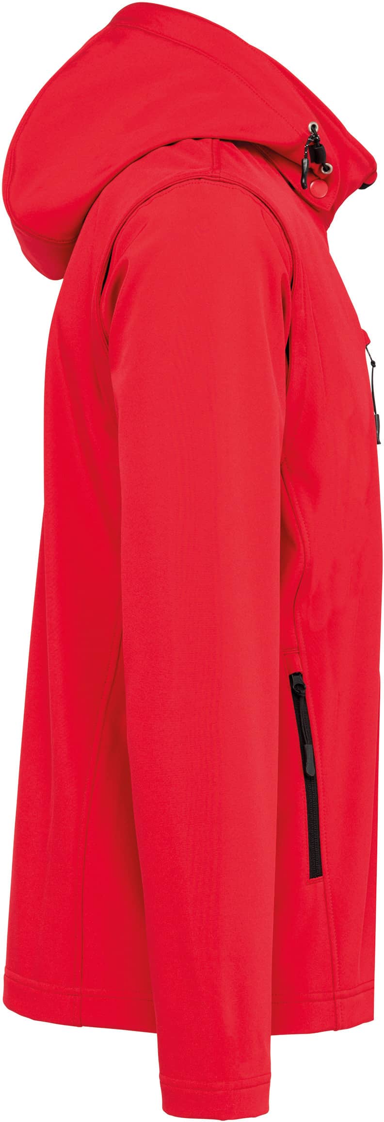 3-lagige Unisex-Softshell-Jacke mit Kapuze und abnehmbaren Ärmeln