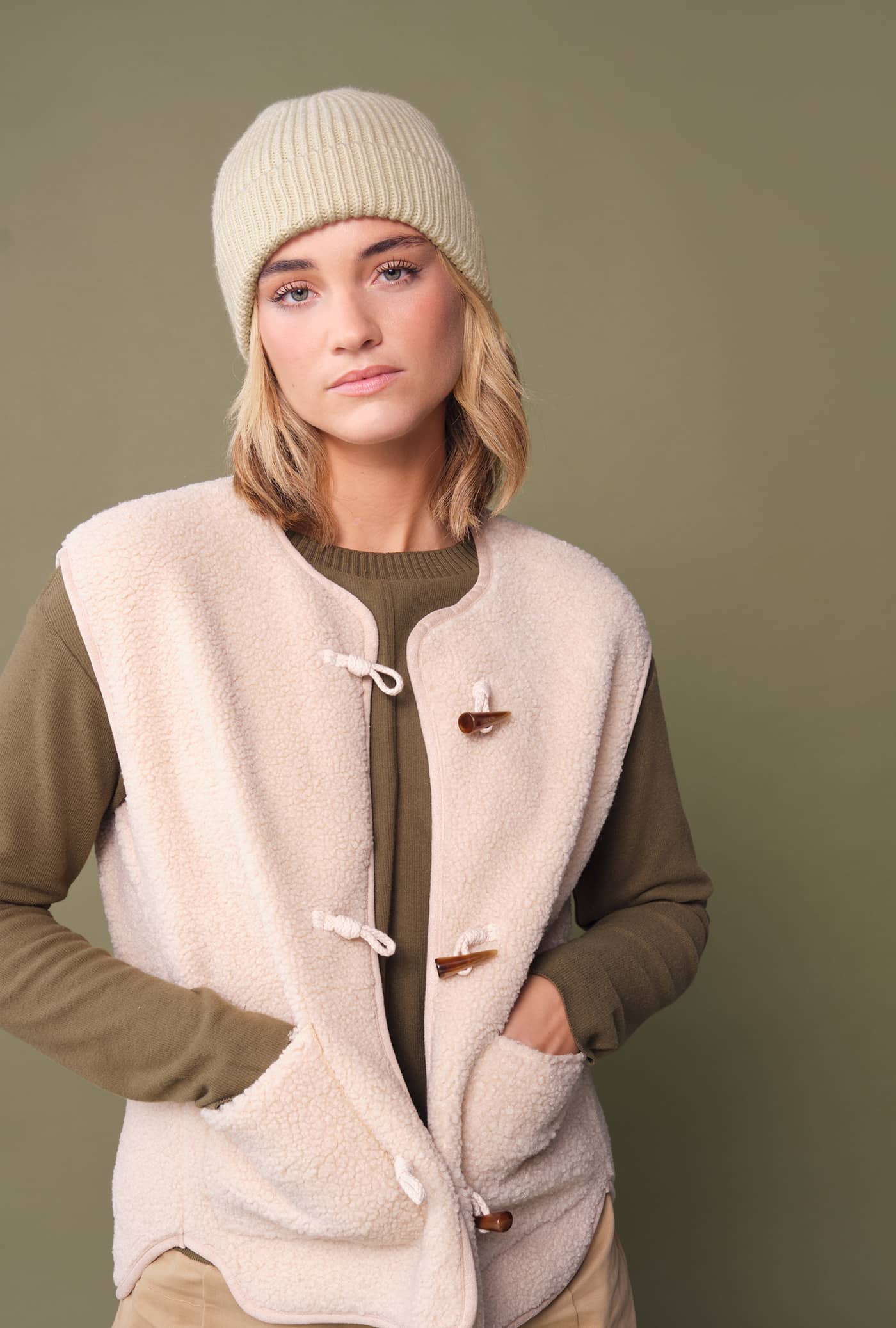 Engineered Knit Ribbed Beanie
