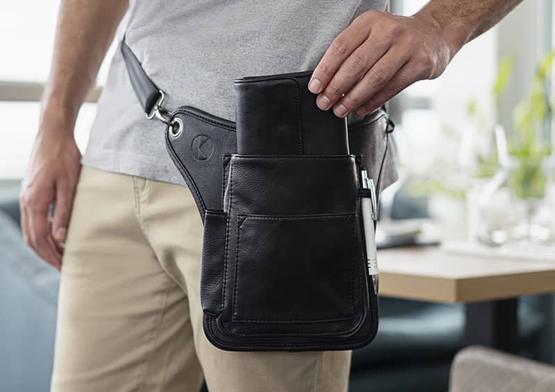 Grossraumkassierhalfter mit Gürtelband
