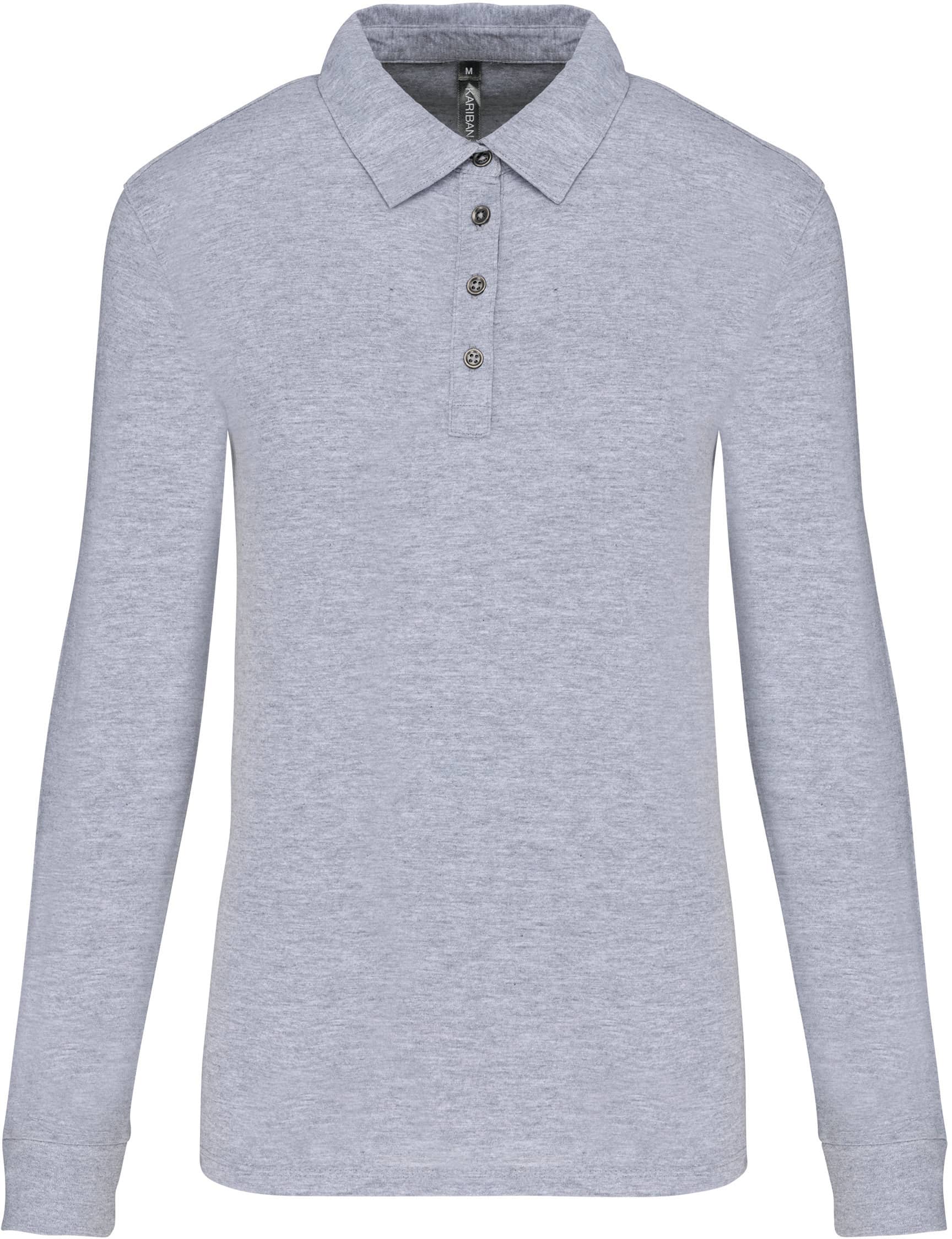 Langarm-Polohemd für Damen aus Jersey
