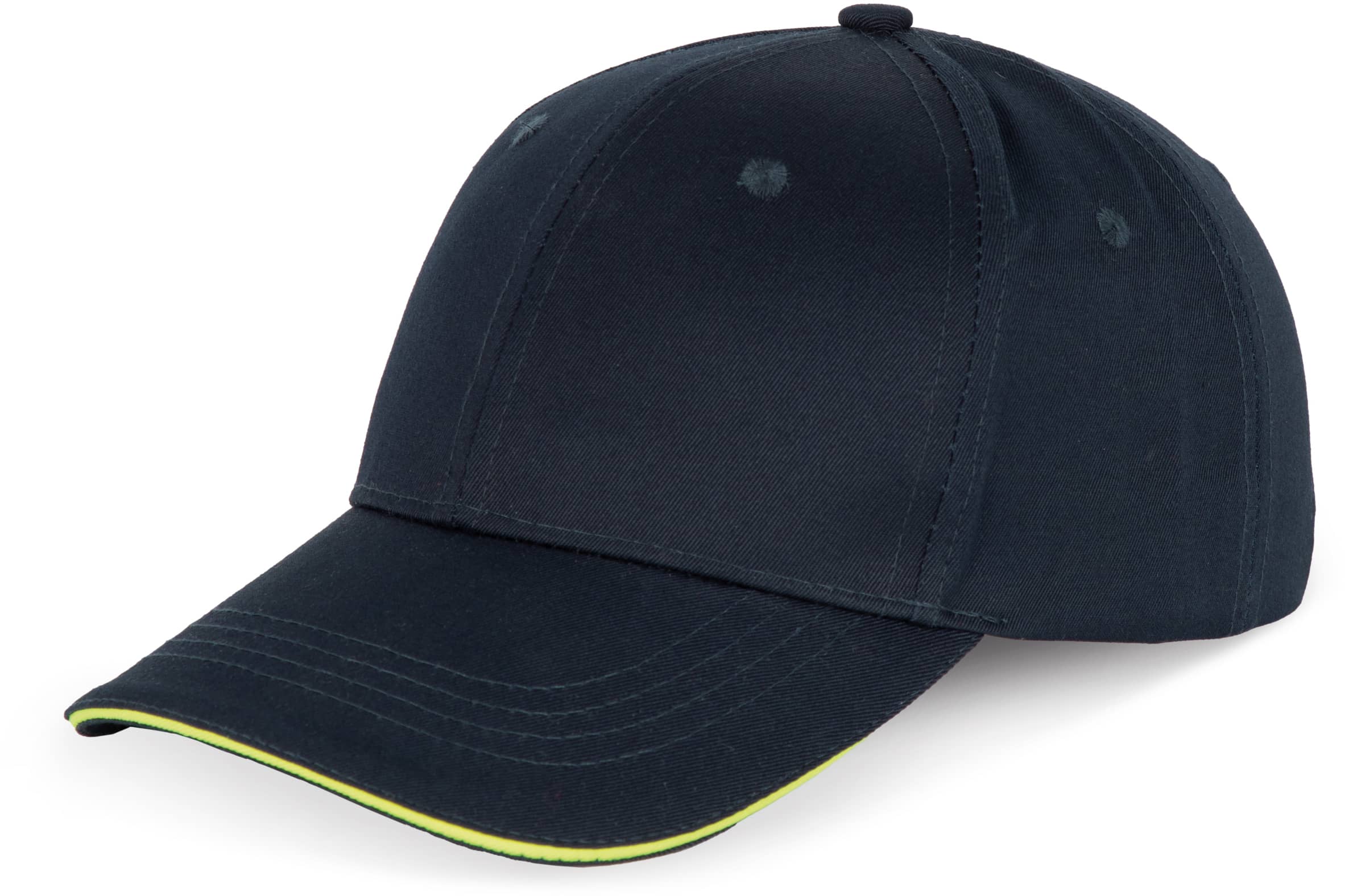 6-Panel-Cap mit Kontrast-Sandwichschirm OEKO-TEX® STANDARD 100