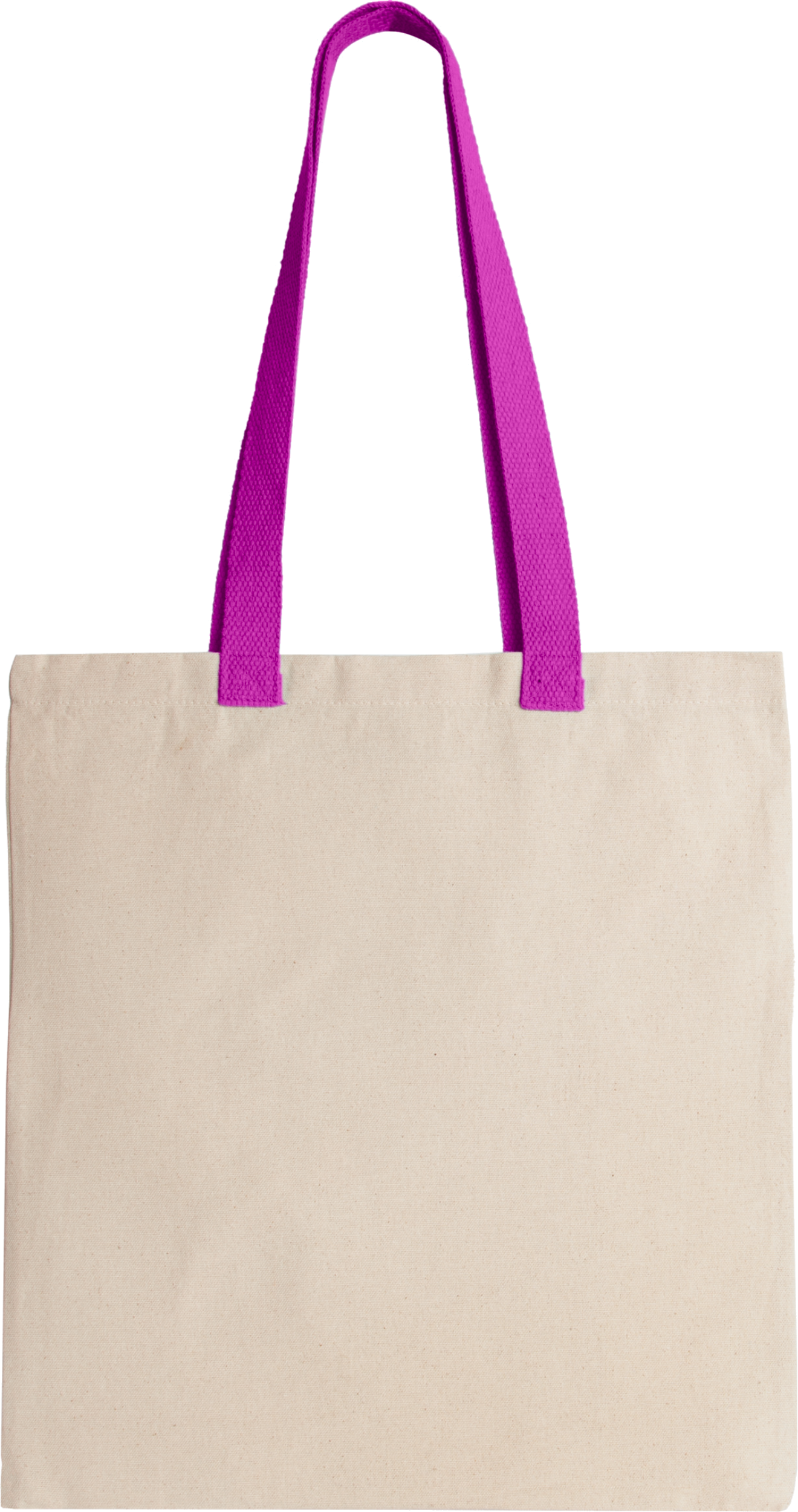 Flache Shoppingtasche aus Tuch mit kontrastfarbenem Griff