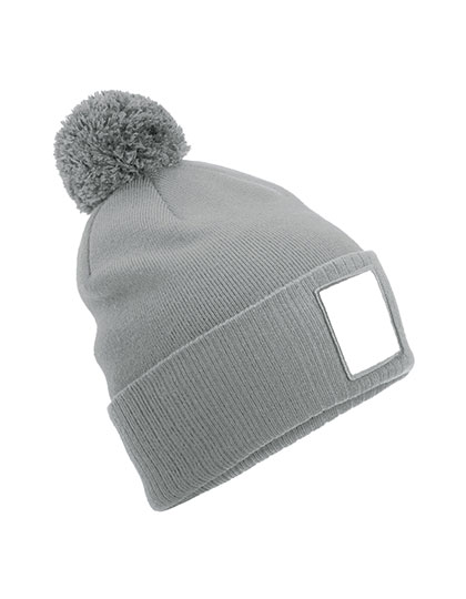 Appliqué Patch Pom Beanie