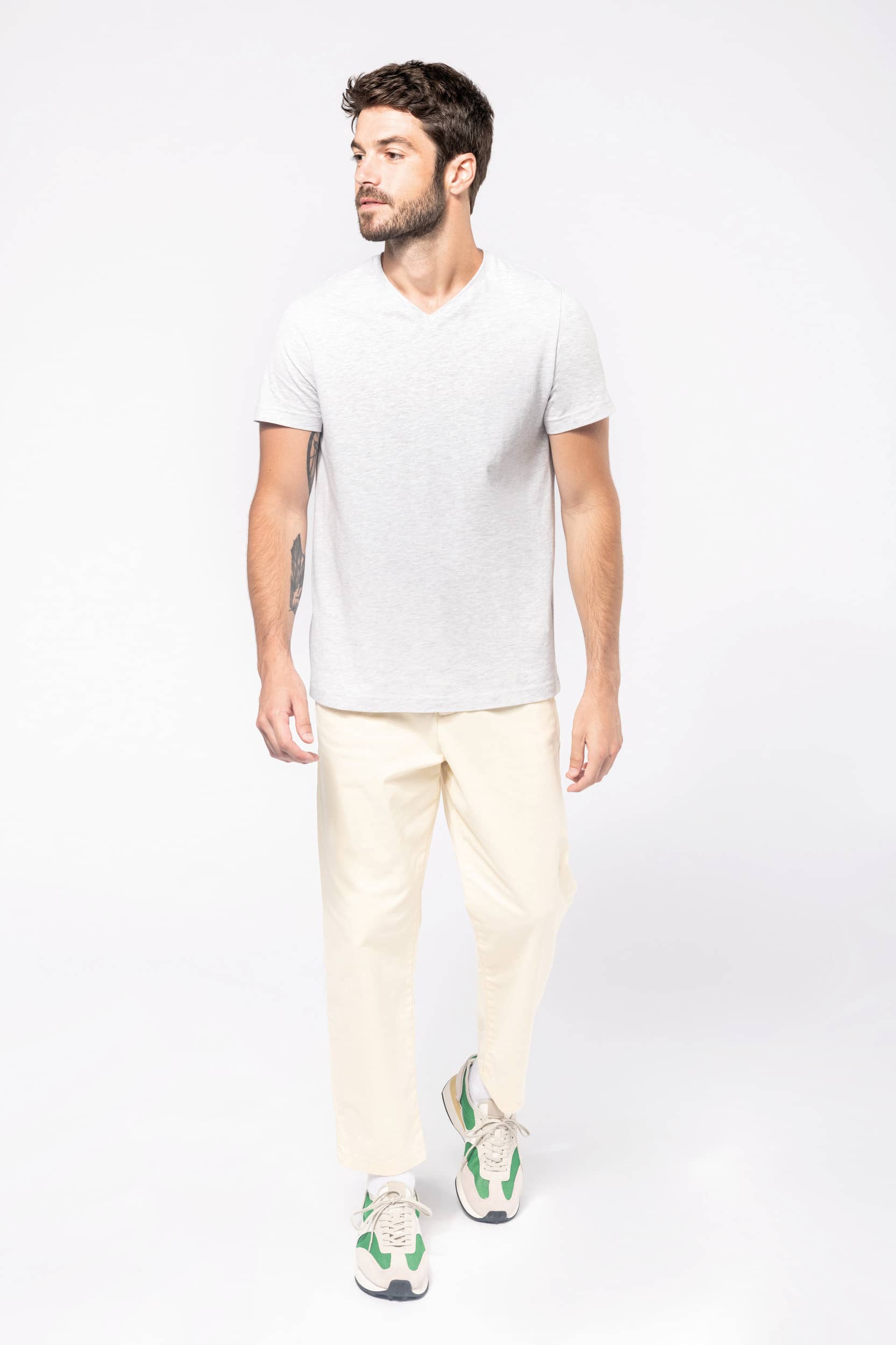 Men`s Short-sleeved V-Neck T-Shirt