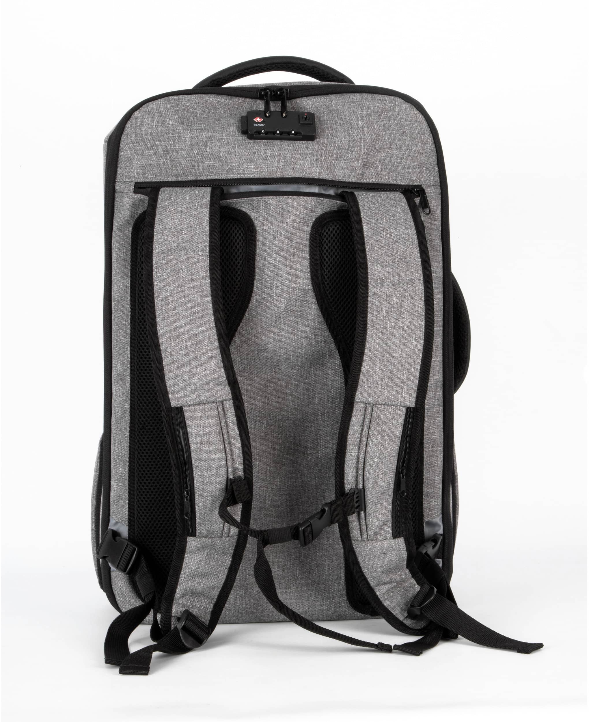 Diebstahlschutz-Rucksack aus Polyester.