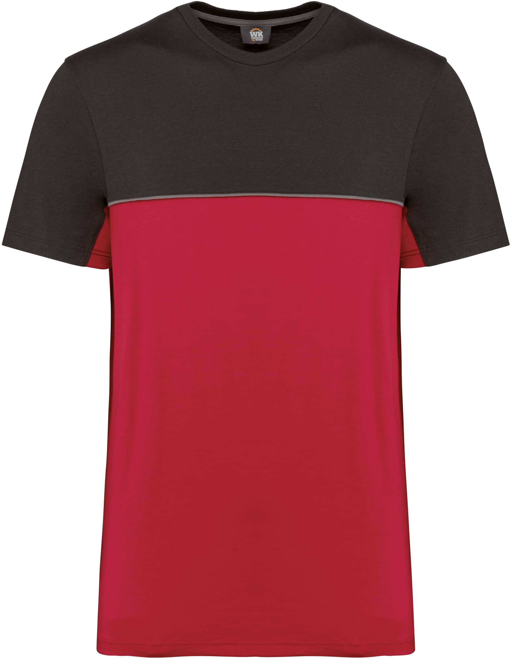 Zweifarbiges umweltfreundliches Unisex-T-Shirt mit kurzen Ärmeln
