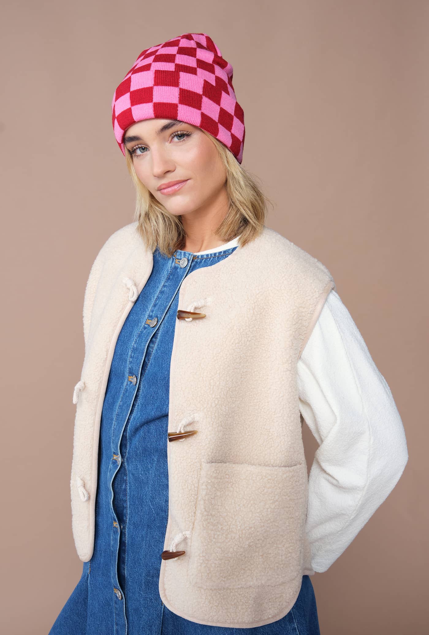 Checkerboard Beanie