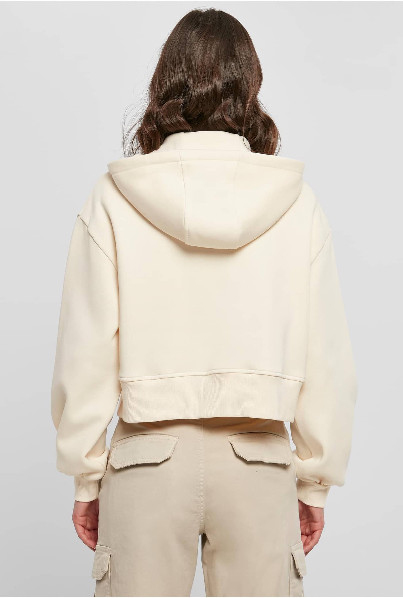 Ladies Short Oversized Zip Jacket