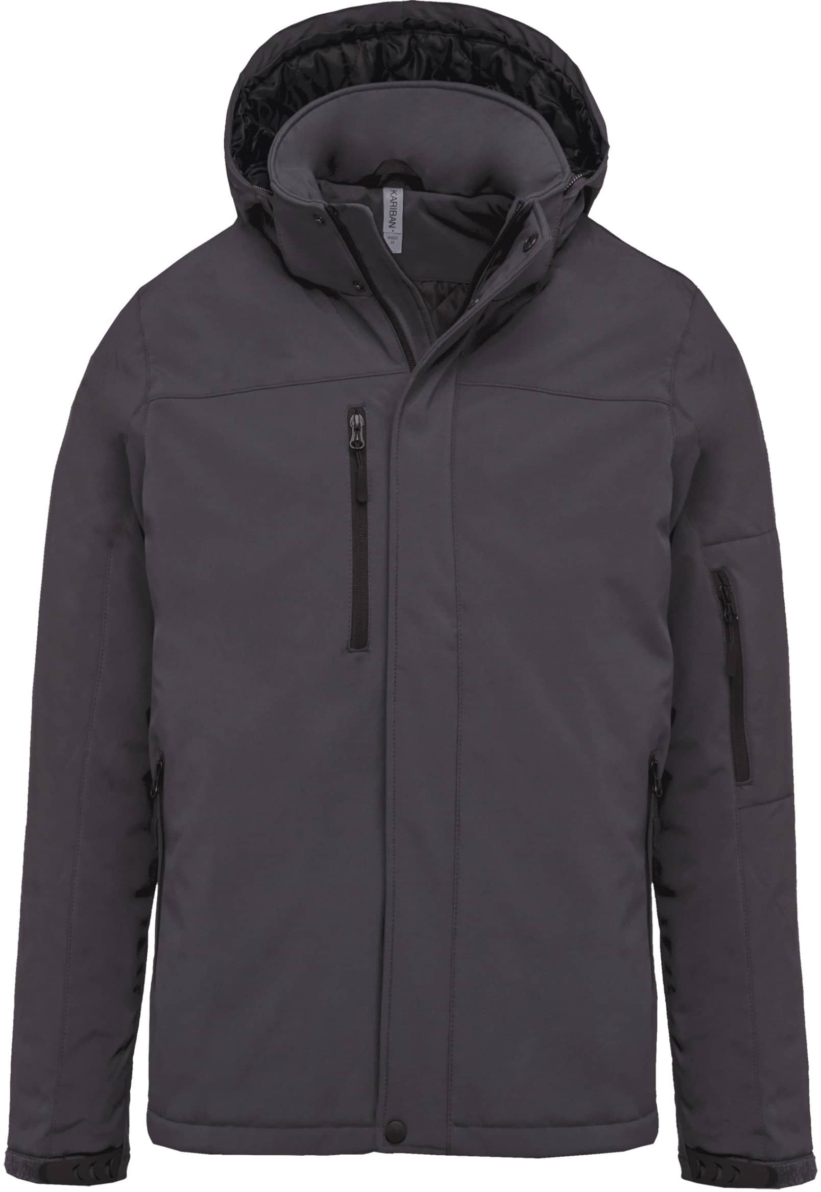 Herrenparka Softshell wattiert mit Kapuze