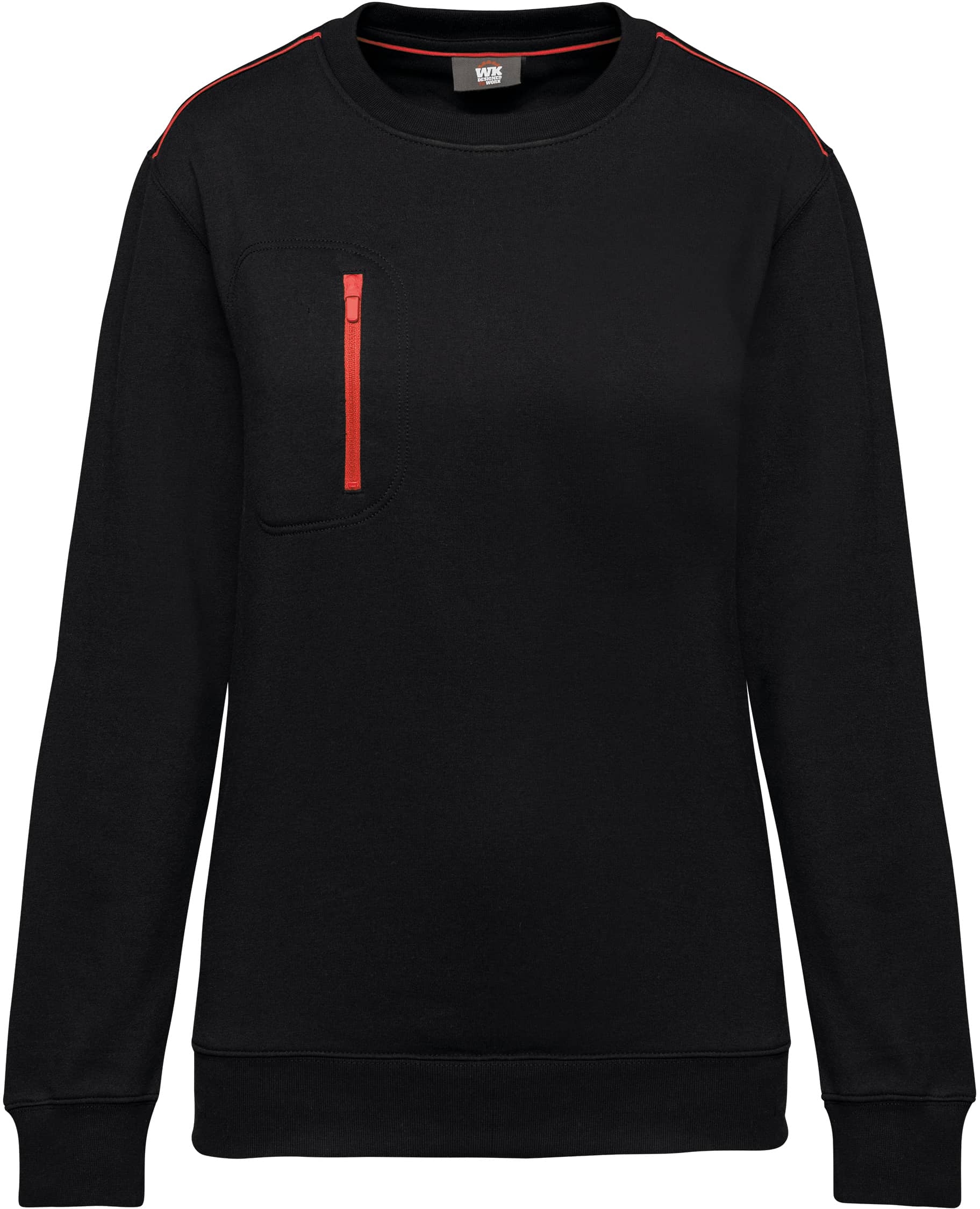 Day To Day Unisex-Sweatshirt mit kontrastfarbener Zip-Tasche