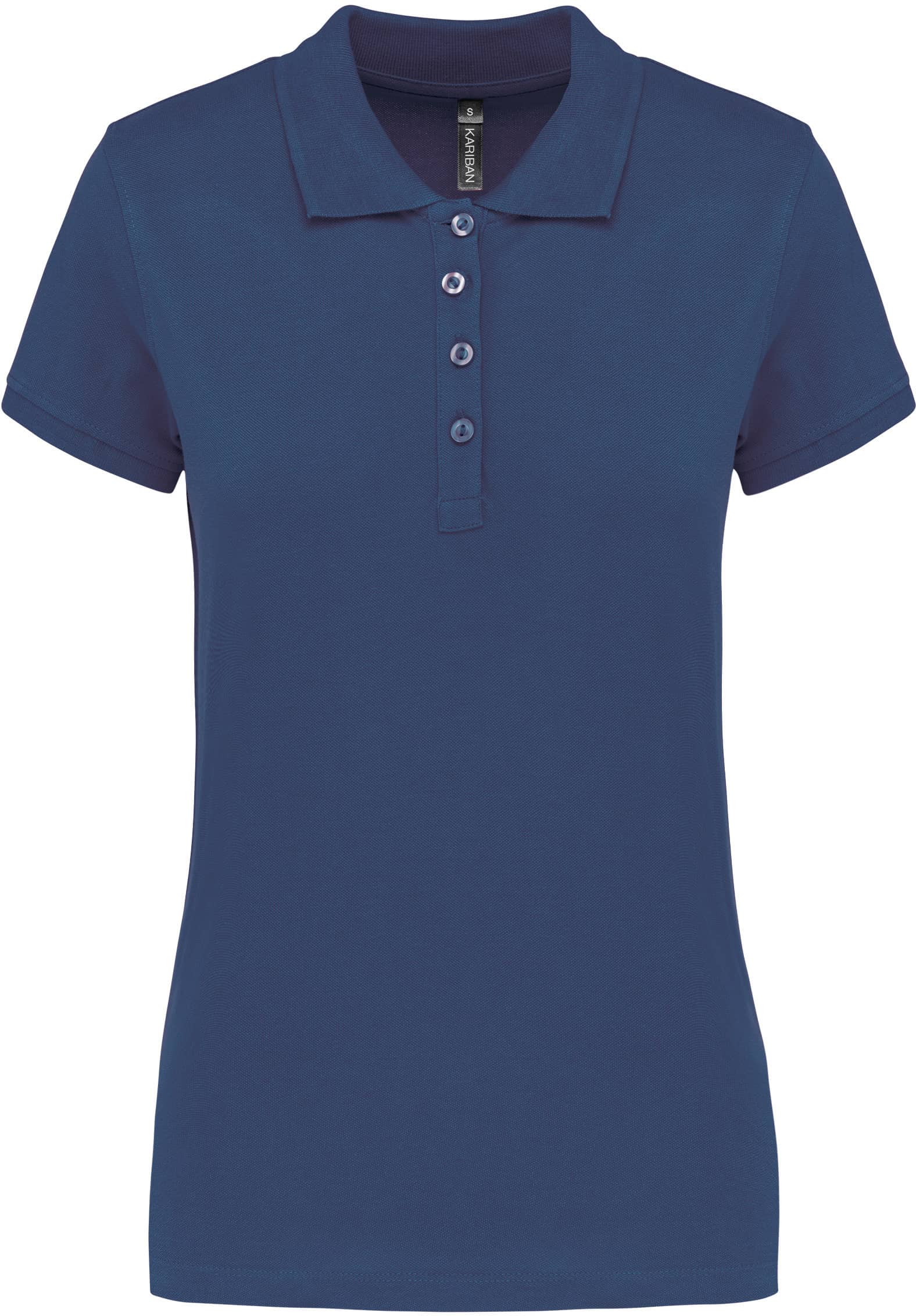 Damen Kurzarm-Poloshirt. Baumwollpiqué.