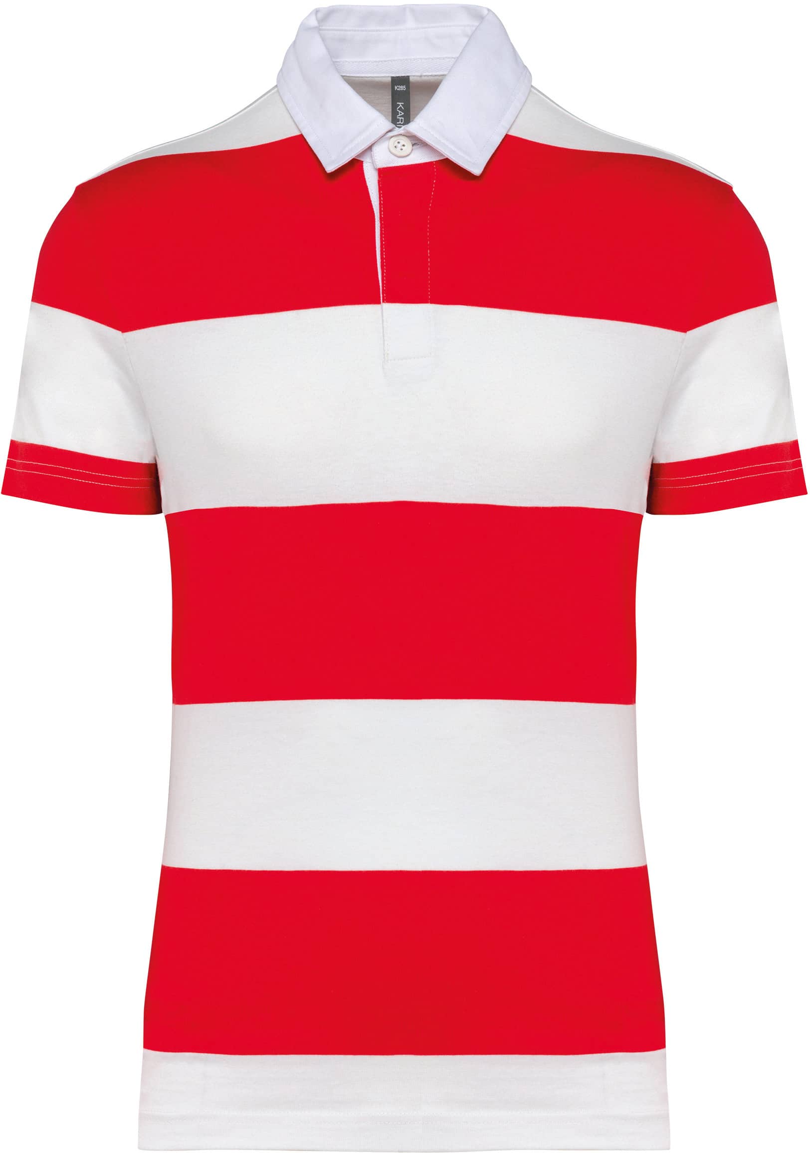 Gestreiftes Polohemd mit kurzen Ärmeln, Unisex