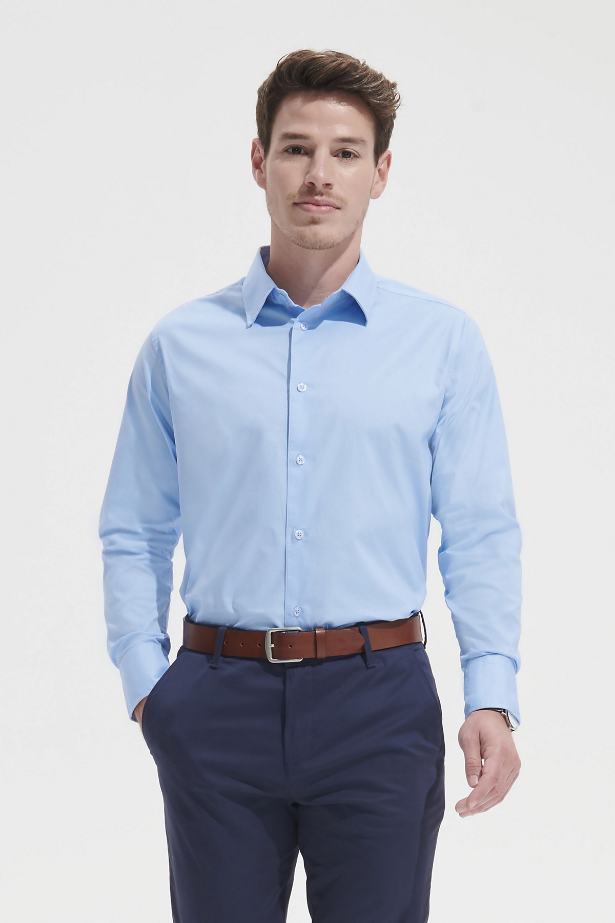 Men´s Stretch-Shirt Brighton Long Sleeve