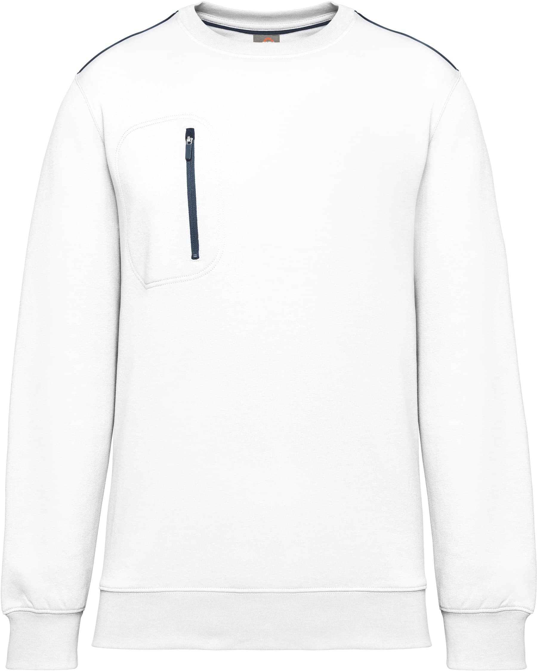 Day To Day Unisex-Sweatshirt mit kontrastfarbener Zip-Tasche