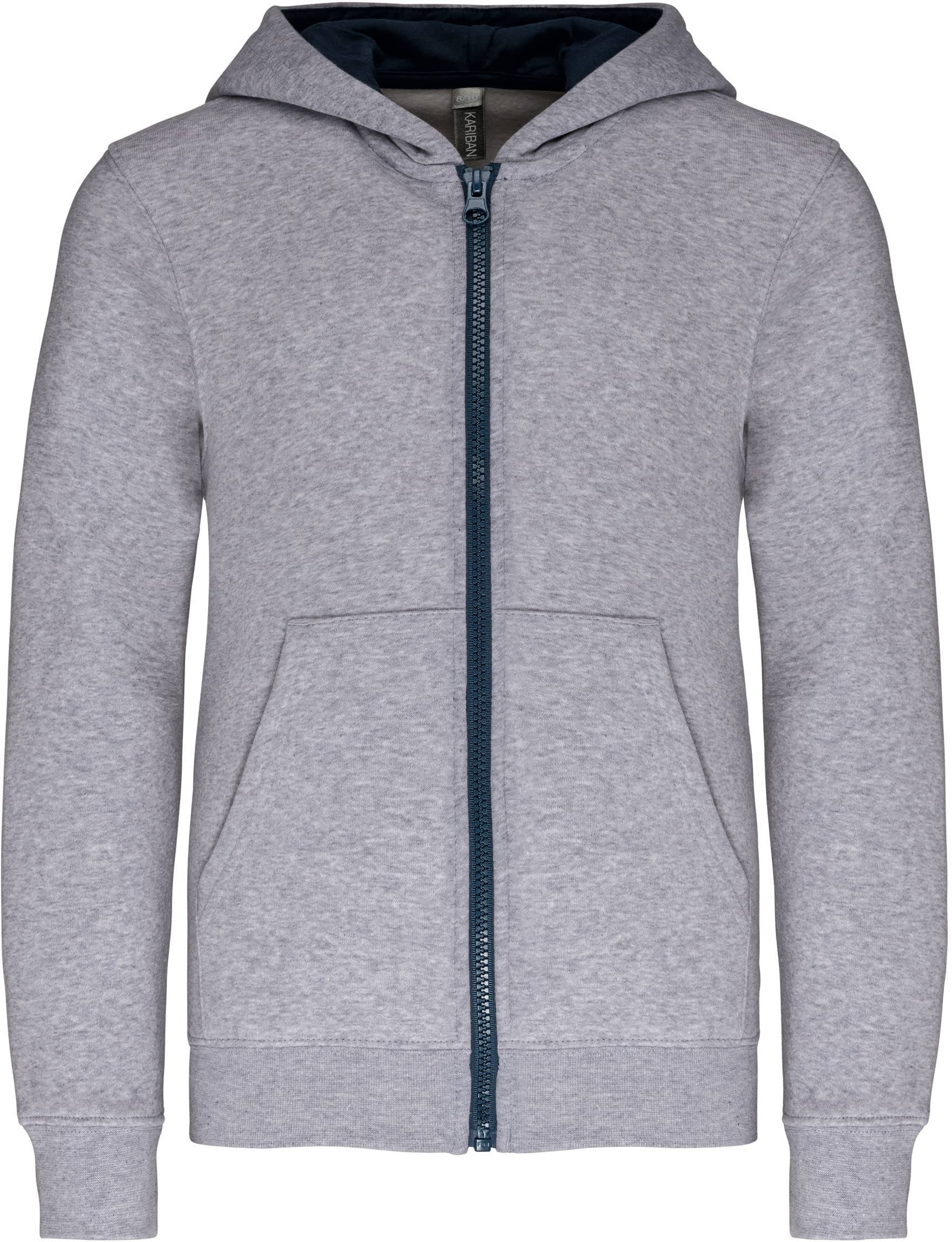 Kinder Kapuzensweatshirt mit Reißverschluss