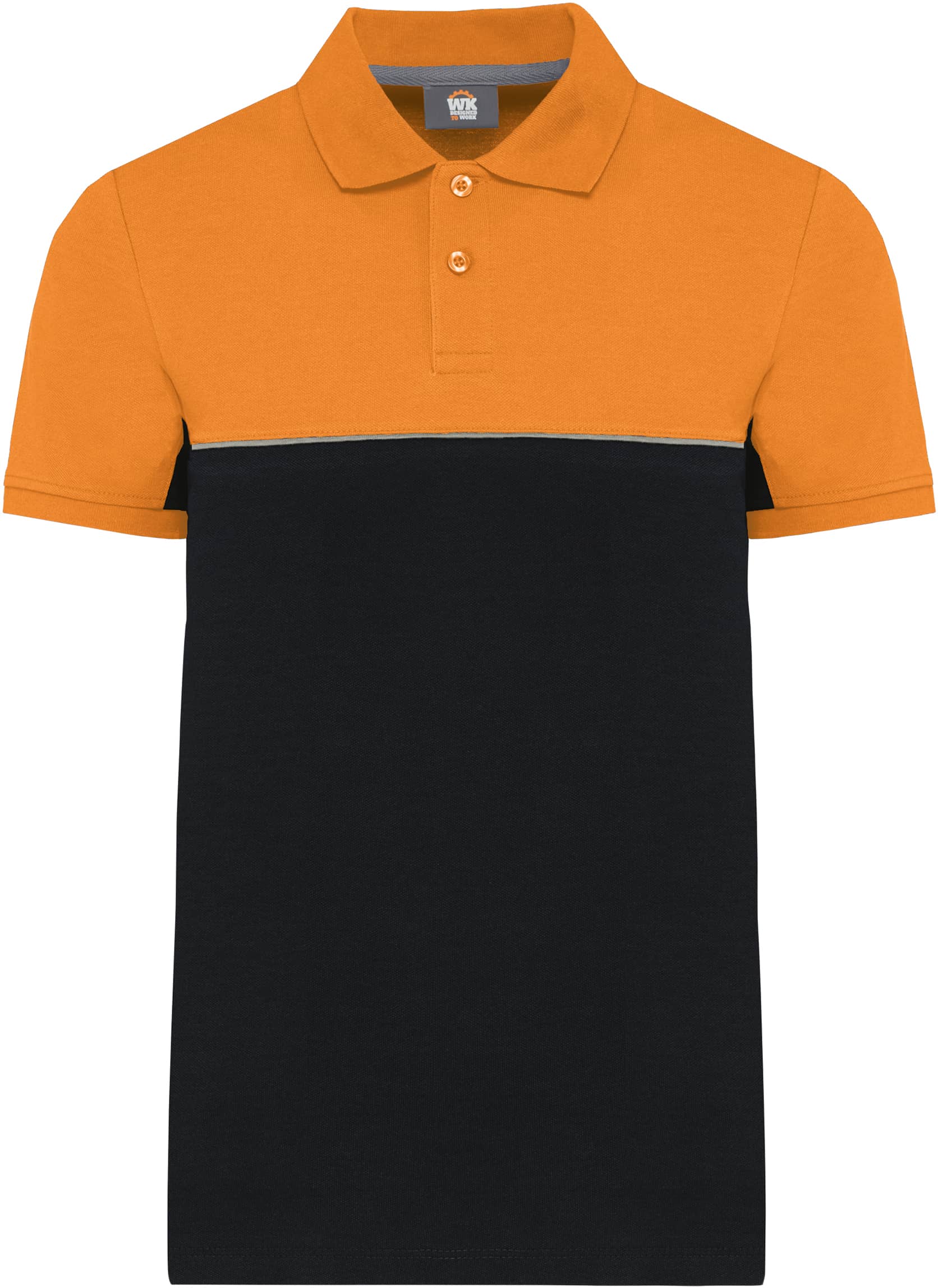 Zweifarbiges Kurzarm-Unisex-Polohemd