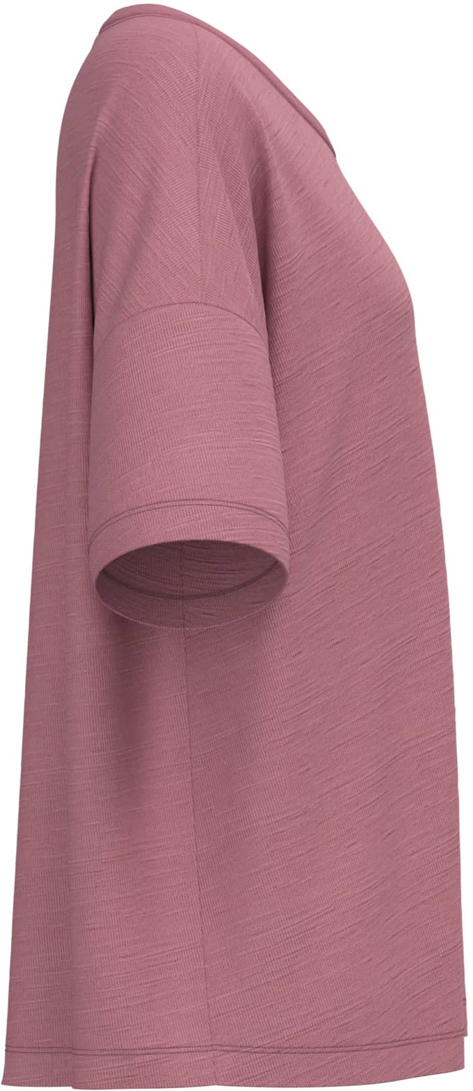 Umweltfreundliches Damen-Slub-Oversize-T-Shirt mit überschnittenen Schultern