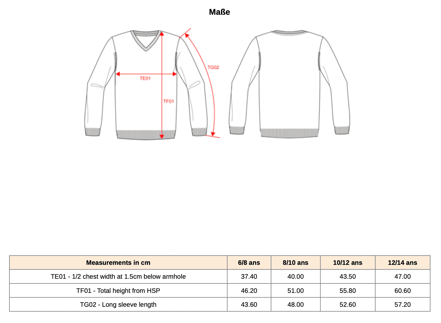 Kinder-Pullover mit V-Ausschnitt