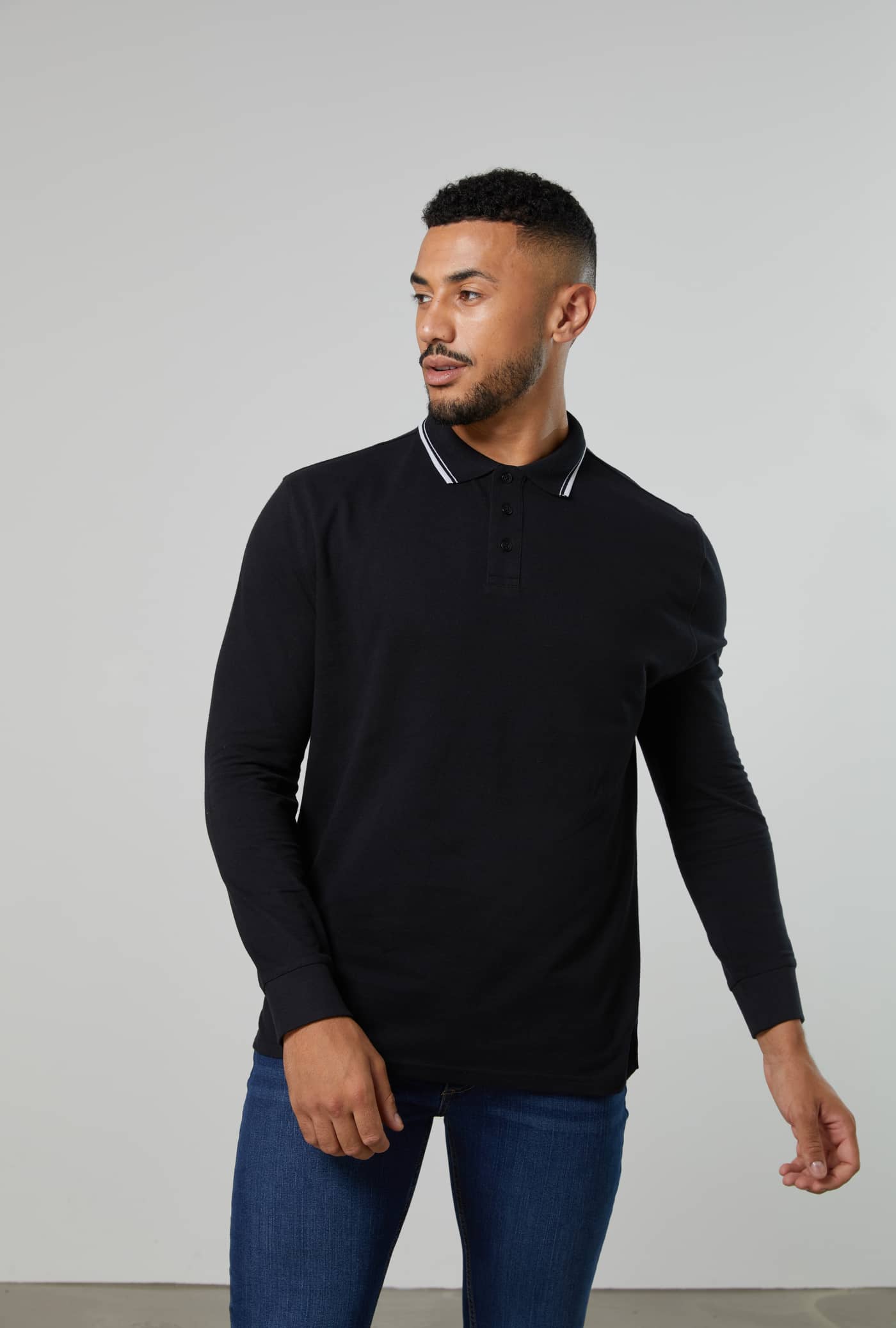 Long Sleeve Tipped 100 Polo