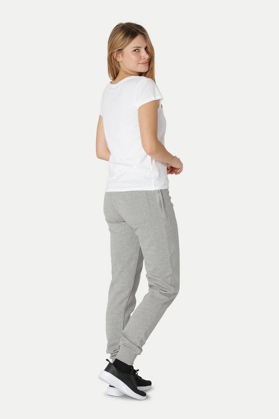 Sweatpants With Cuff And Zip Pocket