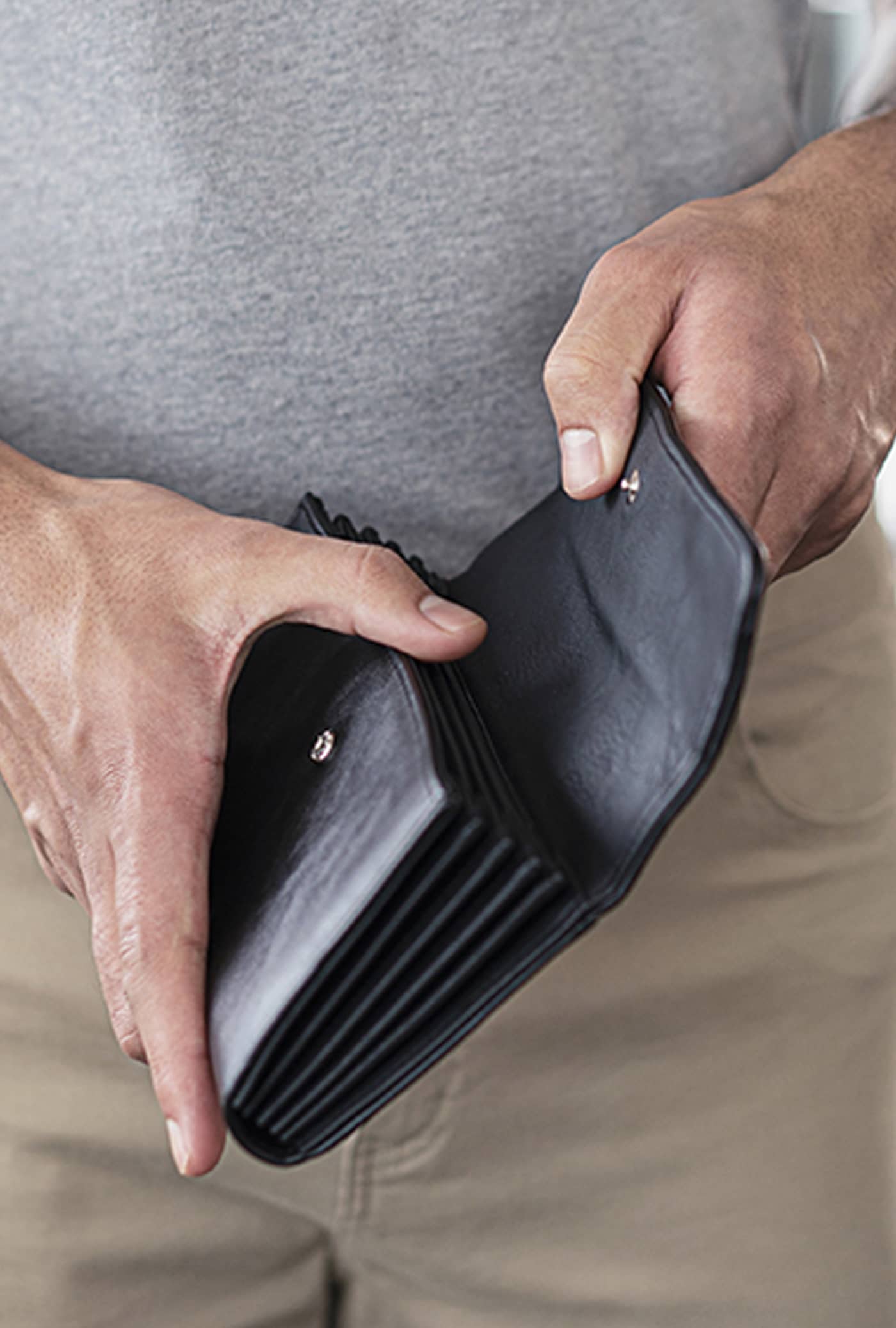 Kellnerbörse mit Druckknopf