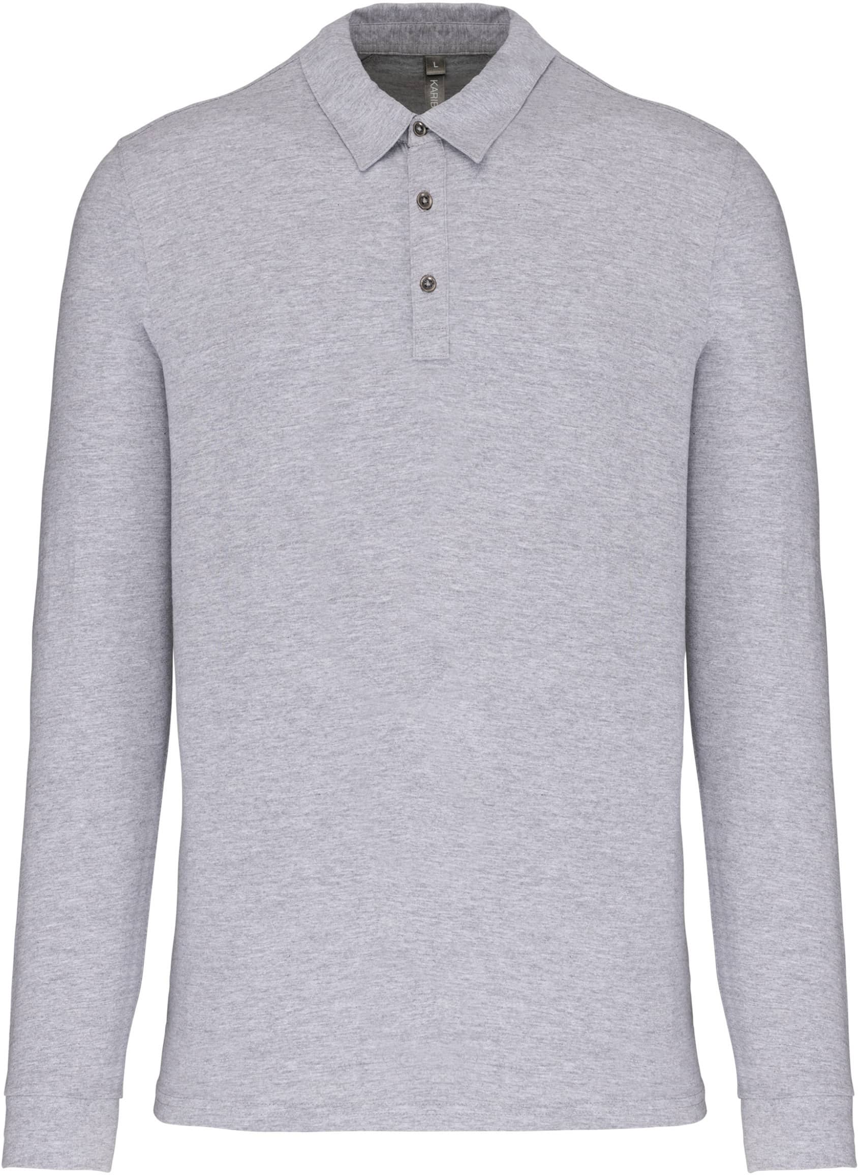 Langarm-Polohemd für Herren aus Jersey