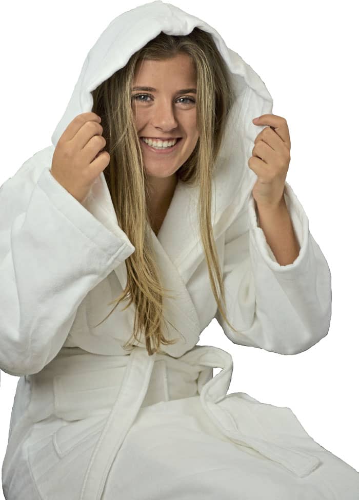 DeLuxe Velour Bathrobe with hood