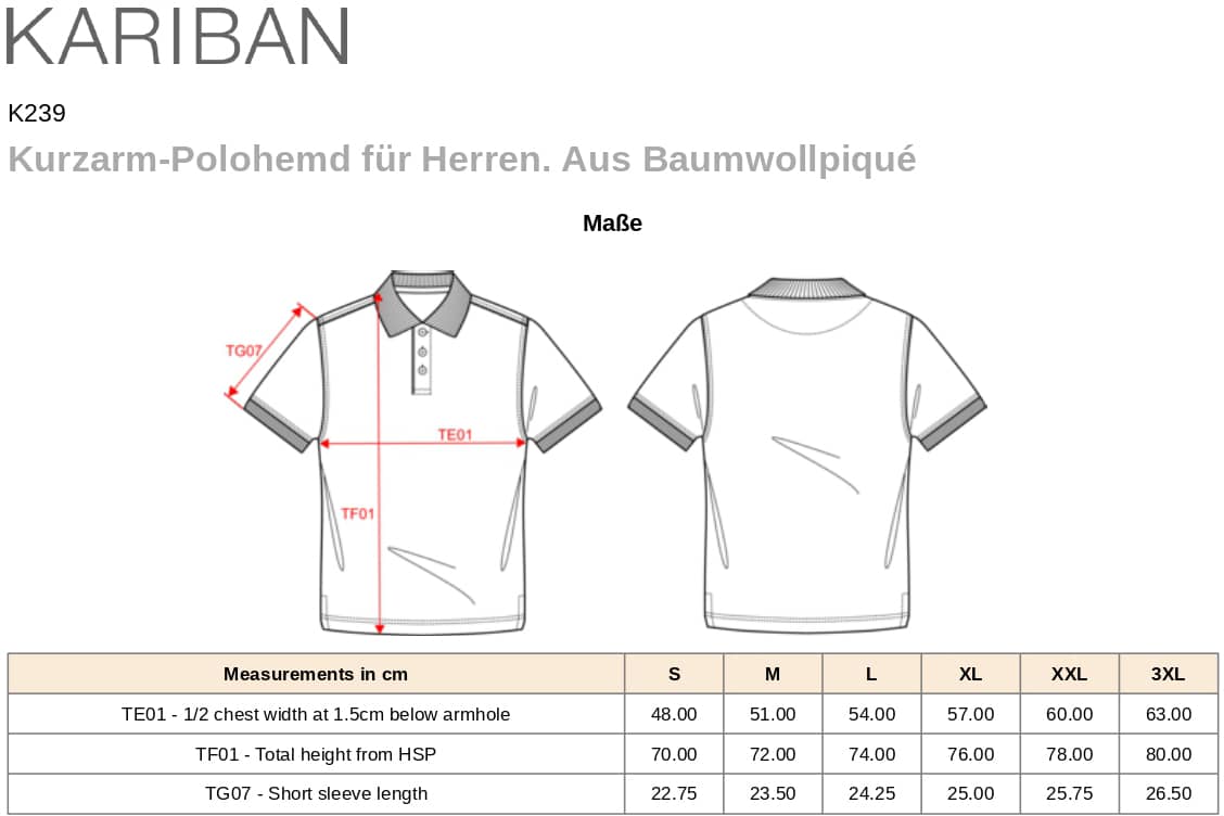 Kurzarm-Polohemd für Herren aus Baumwollpiqué