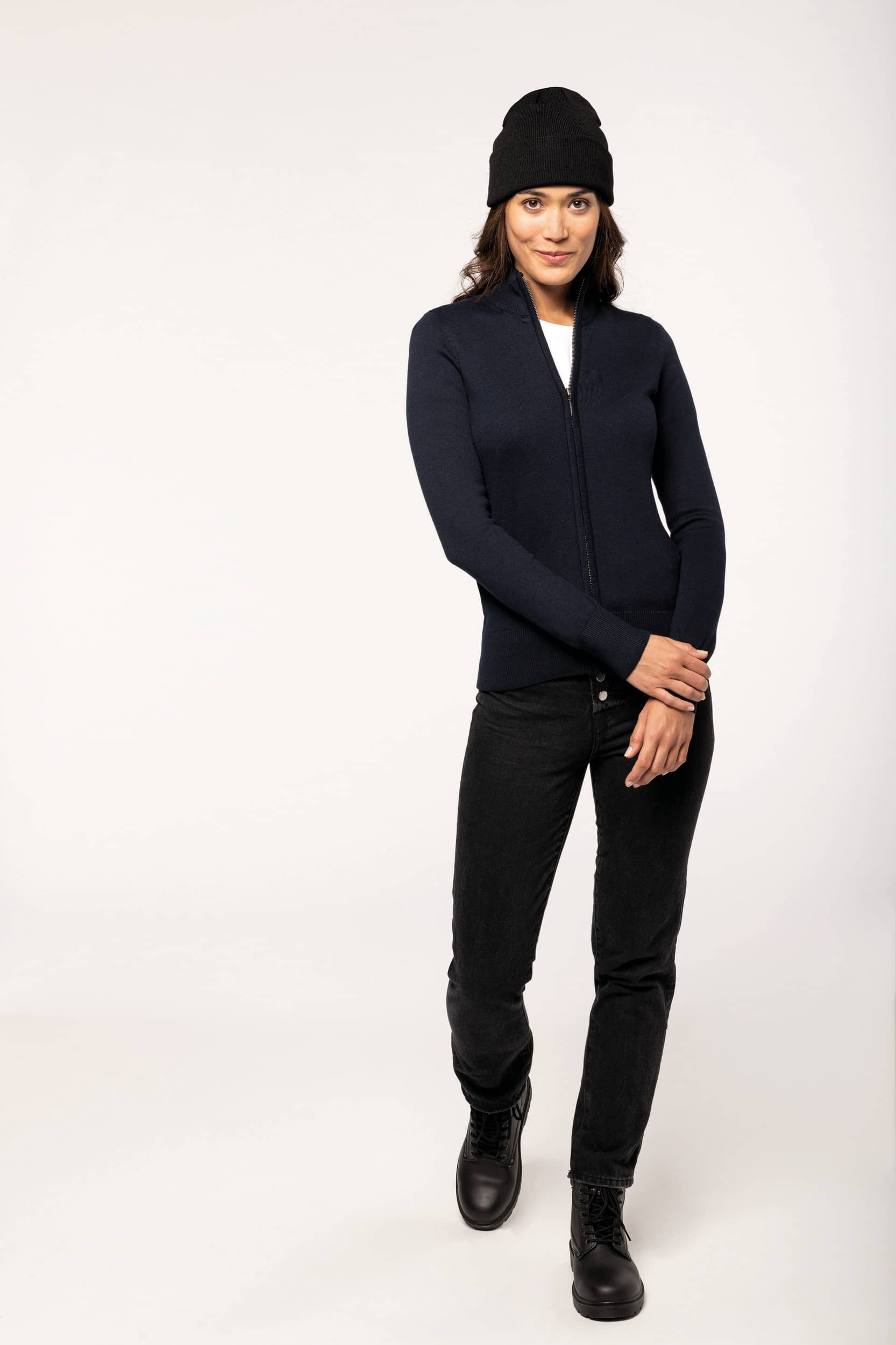 Damen Cardigan mit Reißverschluss
